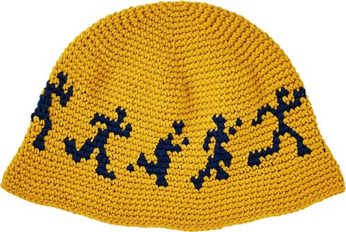 KidSuper Running Guys Crochet Hat Golden