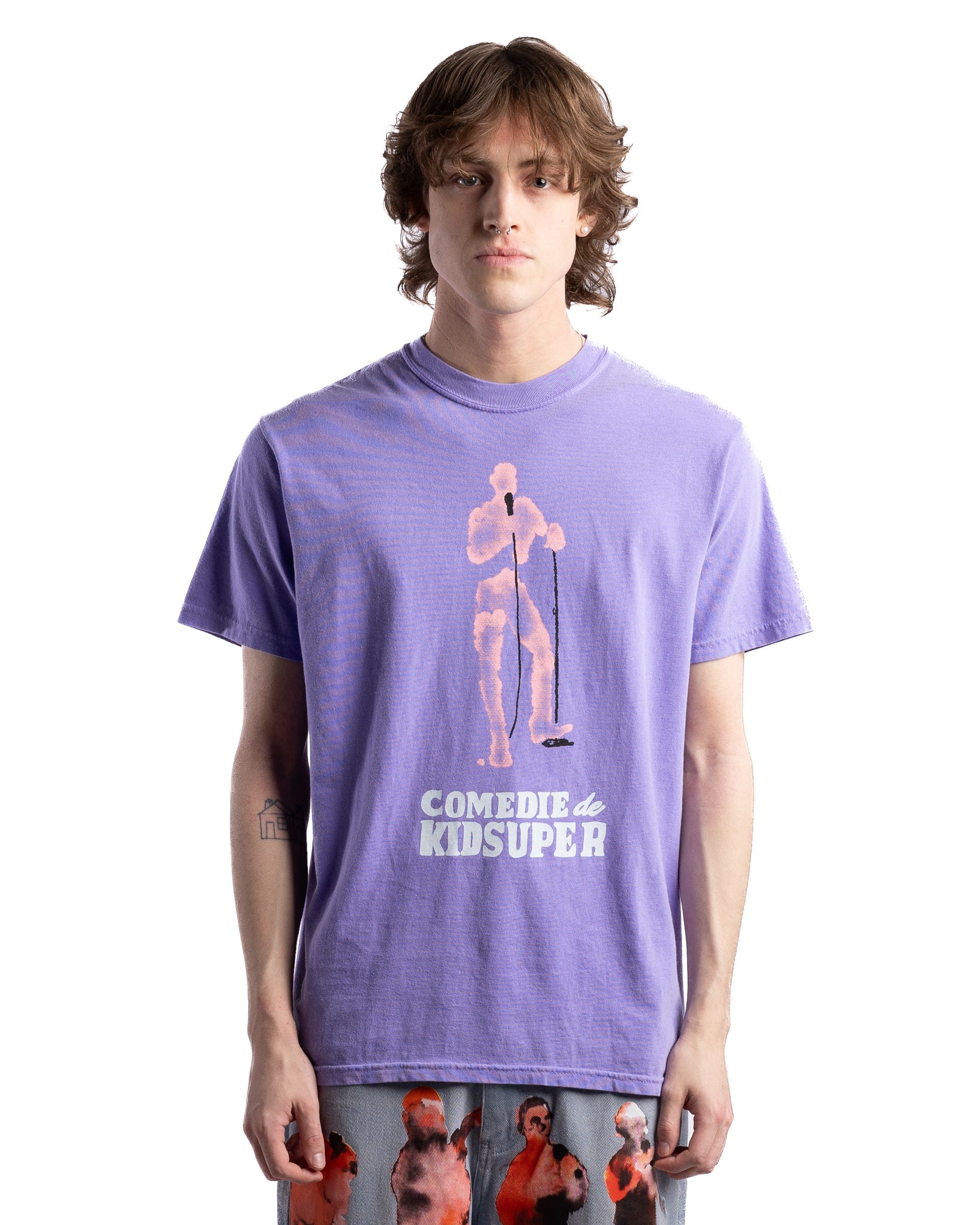 KidSuper Stand Up Painted Man Tee Lilac