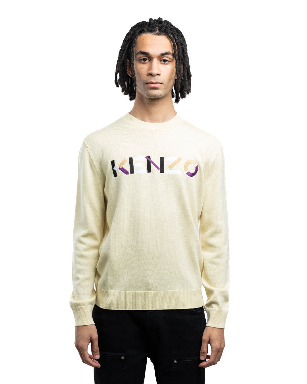 Kenzo Multicoloured Logo Knitwear Cream – Cabinet Noir