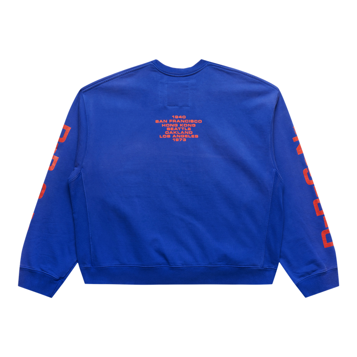 D-R-G-N Origins Bleached Crew Bleached Blue