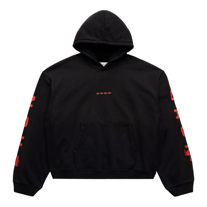 D-R-G-N Origins Bleached Hoodie Bleached Black