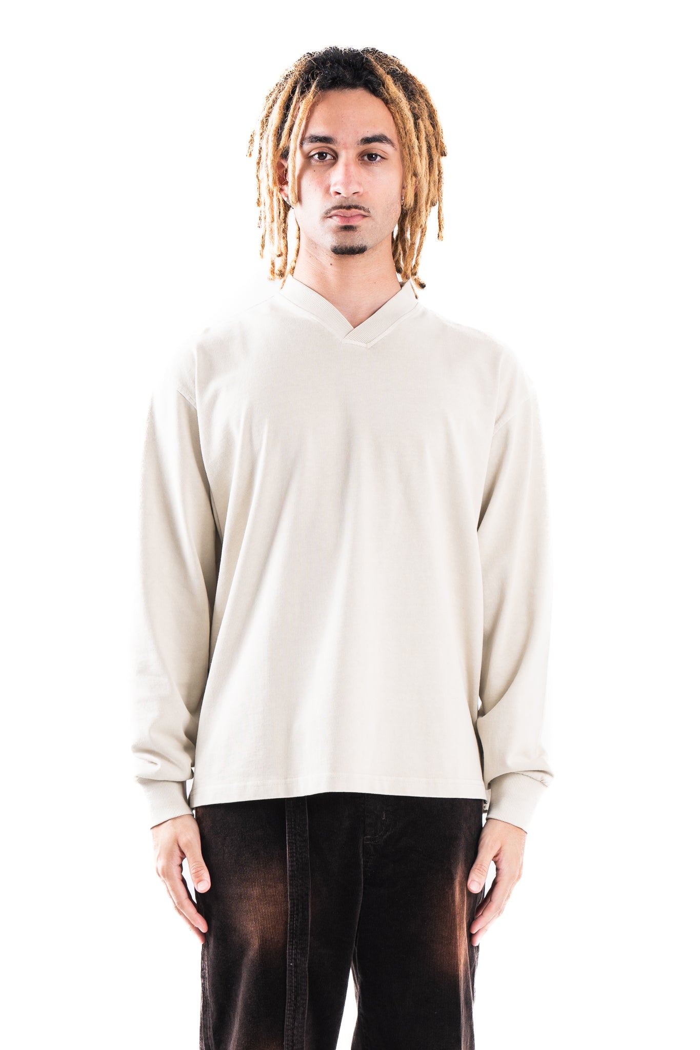 Beach Brains Football LS Tee Bone
