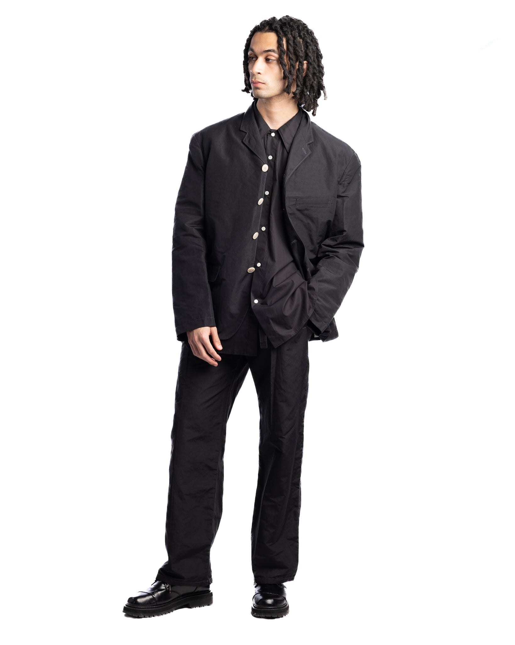 Lemaire Woven Short Jacket Black