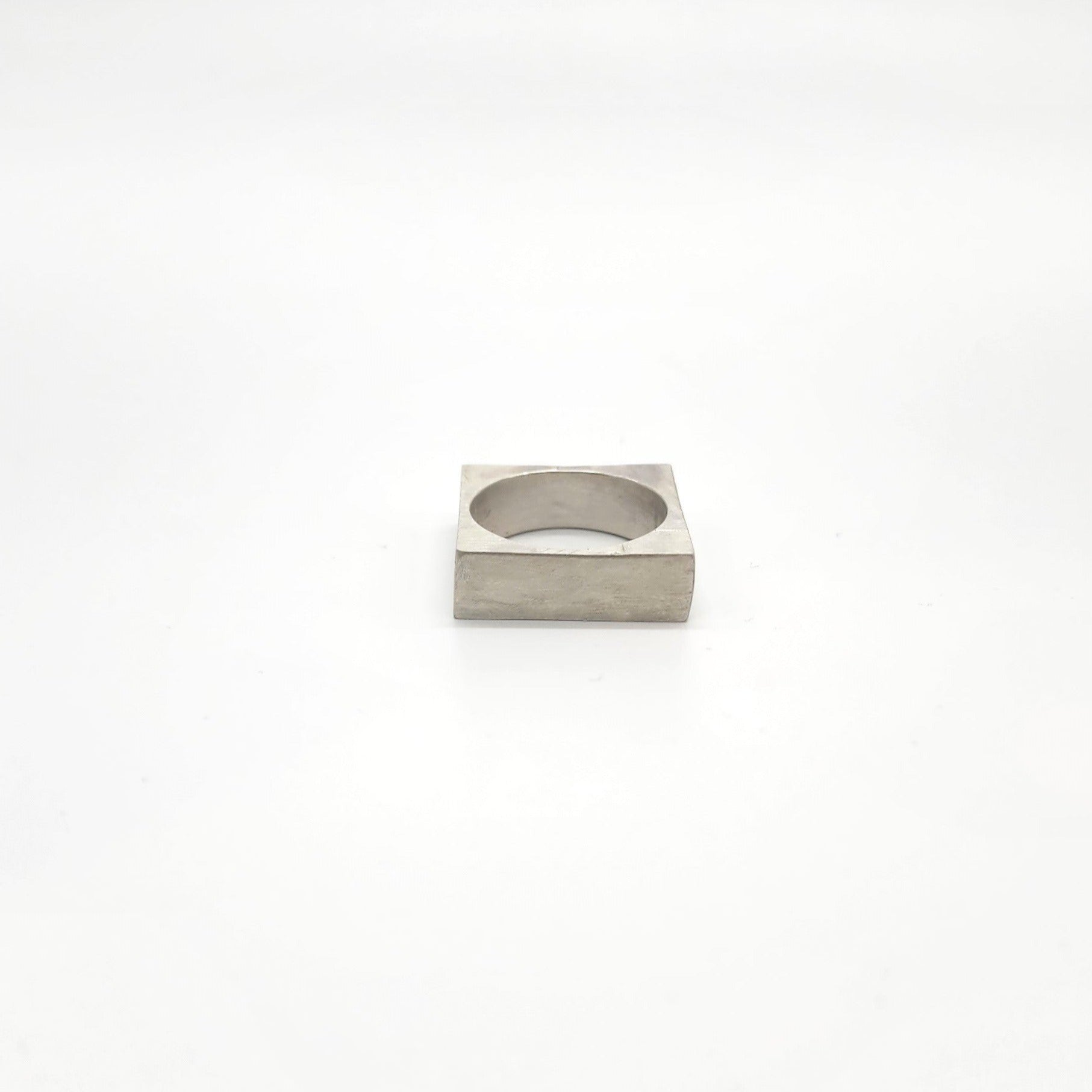 Oubliette Treasures Simple Square Ring Silver