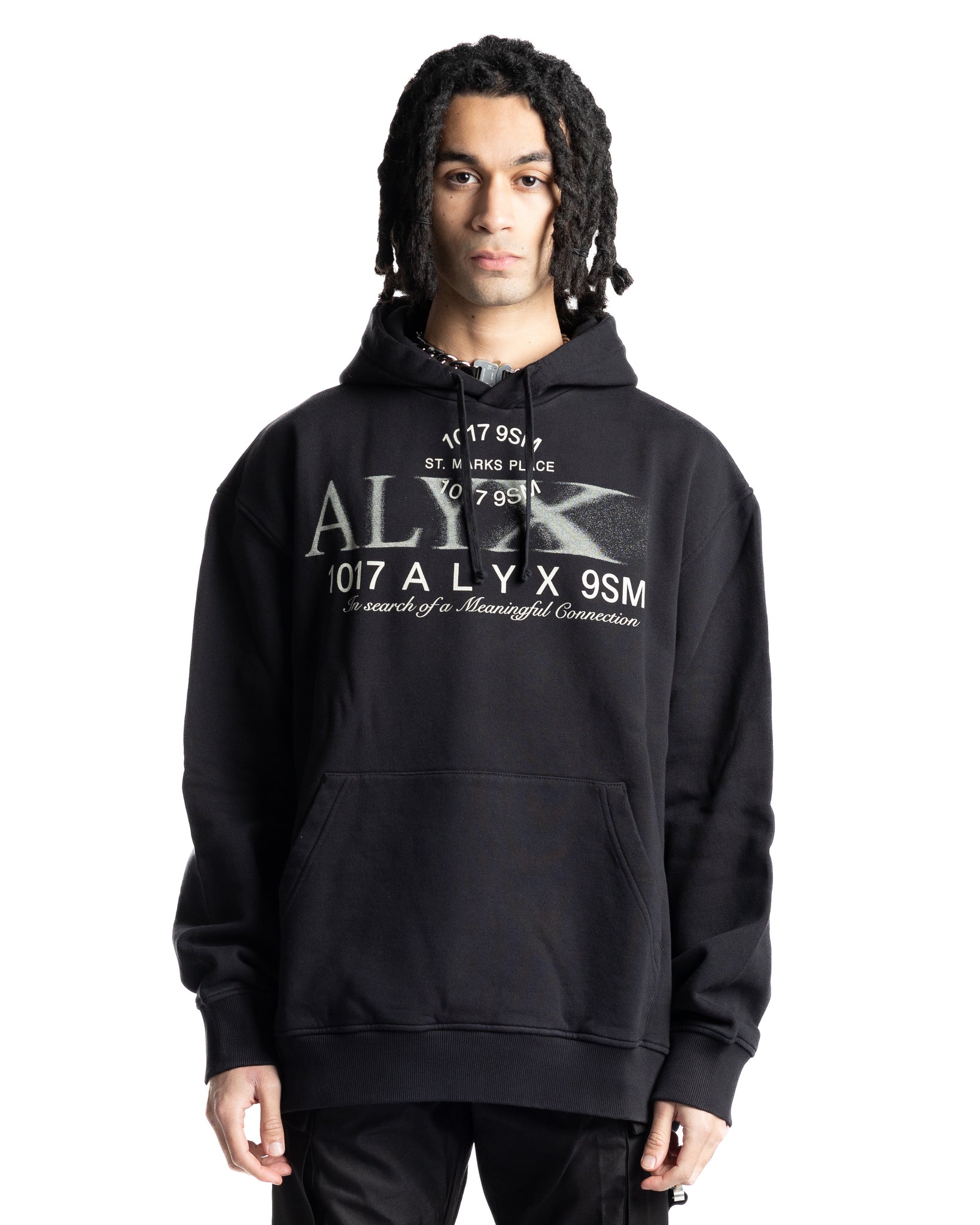 1017 ALYX 9SM Printed Logo Treated Hoodie Black – Cabinet Noir