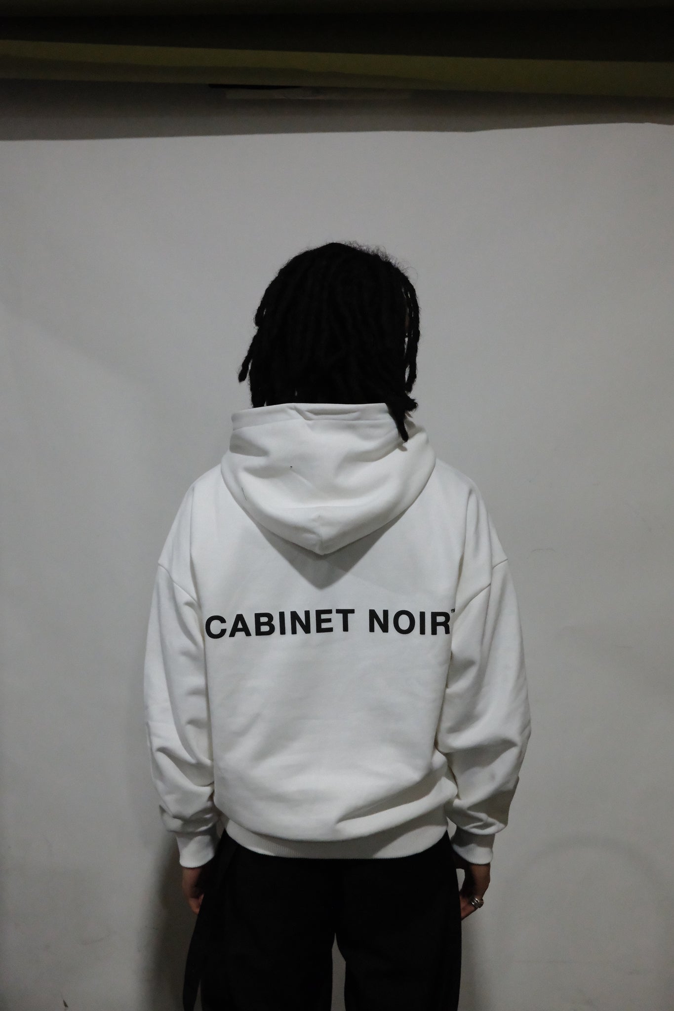 Cabinet Noir Logo Hoodie White
