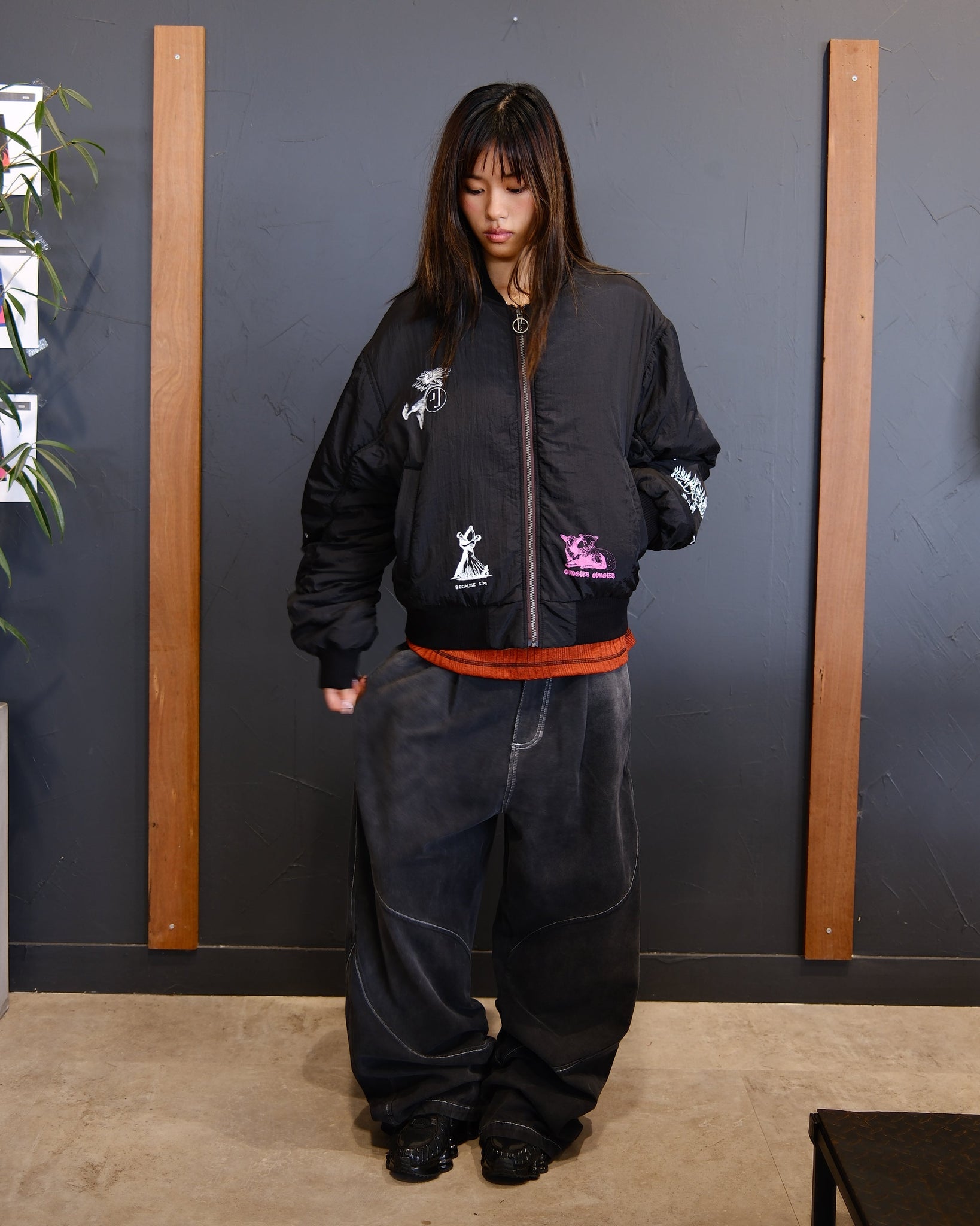 Jungles Jungles Already In Heaven Reversible Bomber Black