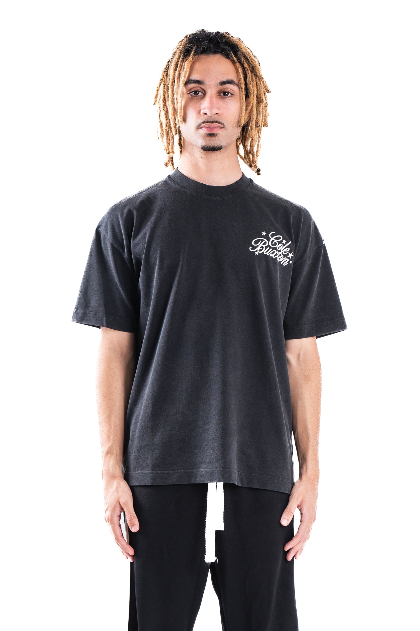 Cole Buxton Stars Serift Tee Vintage Black