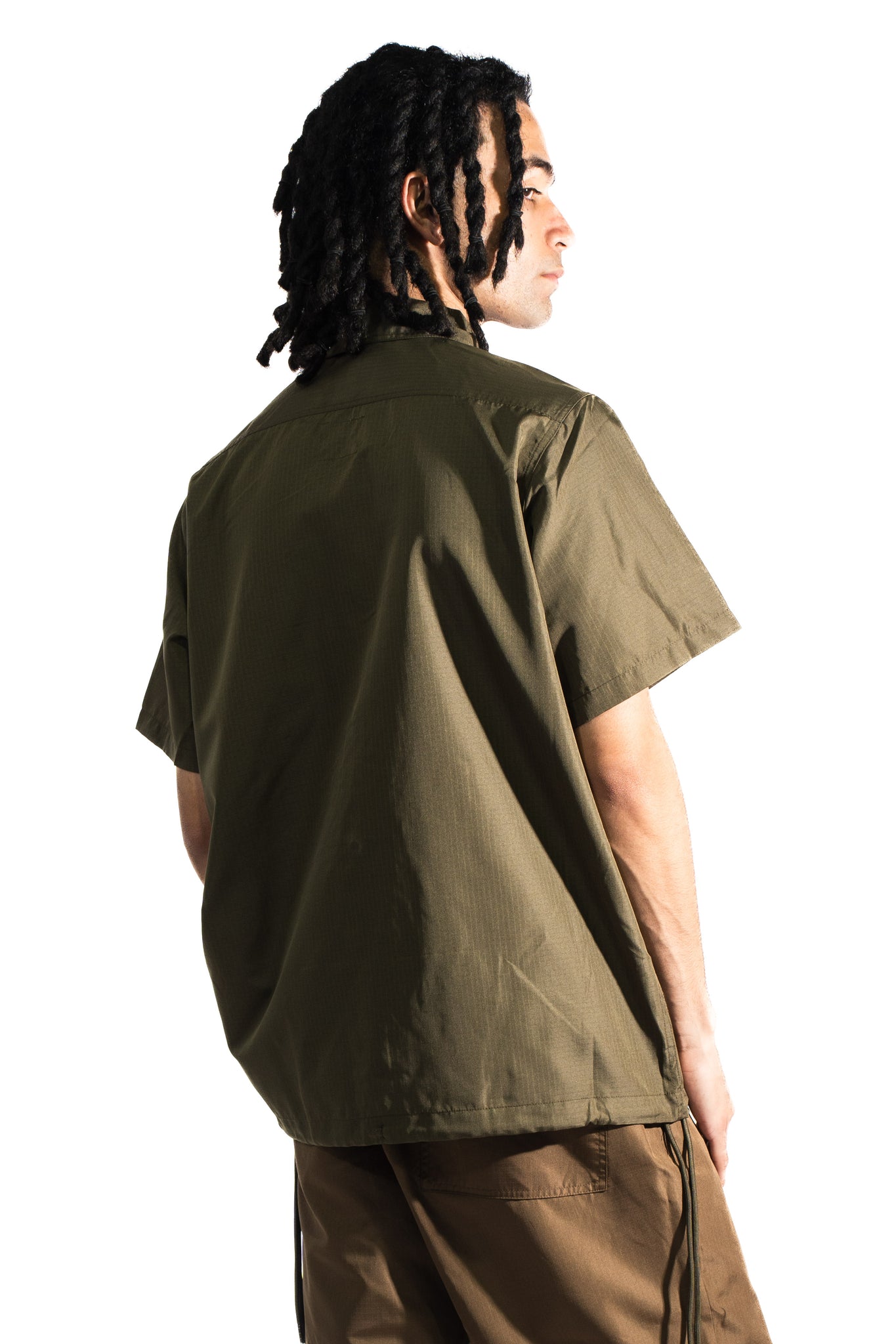 TAION N/D Military Half Sleeve Shirts Dark Olive