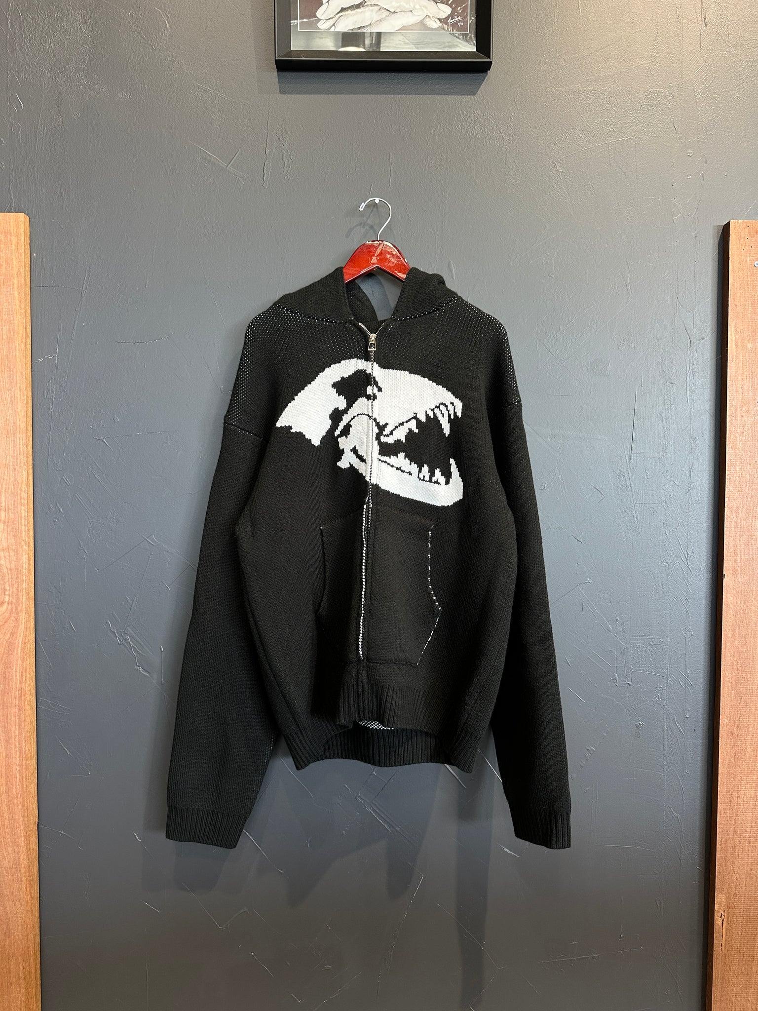 Keiser Clark Canine Skull Knit Zip Hoodie Black