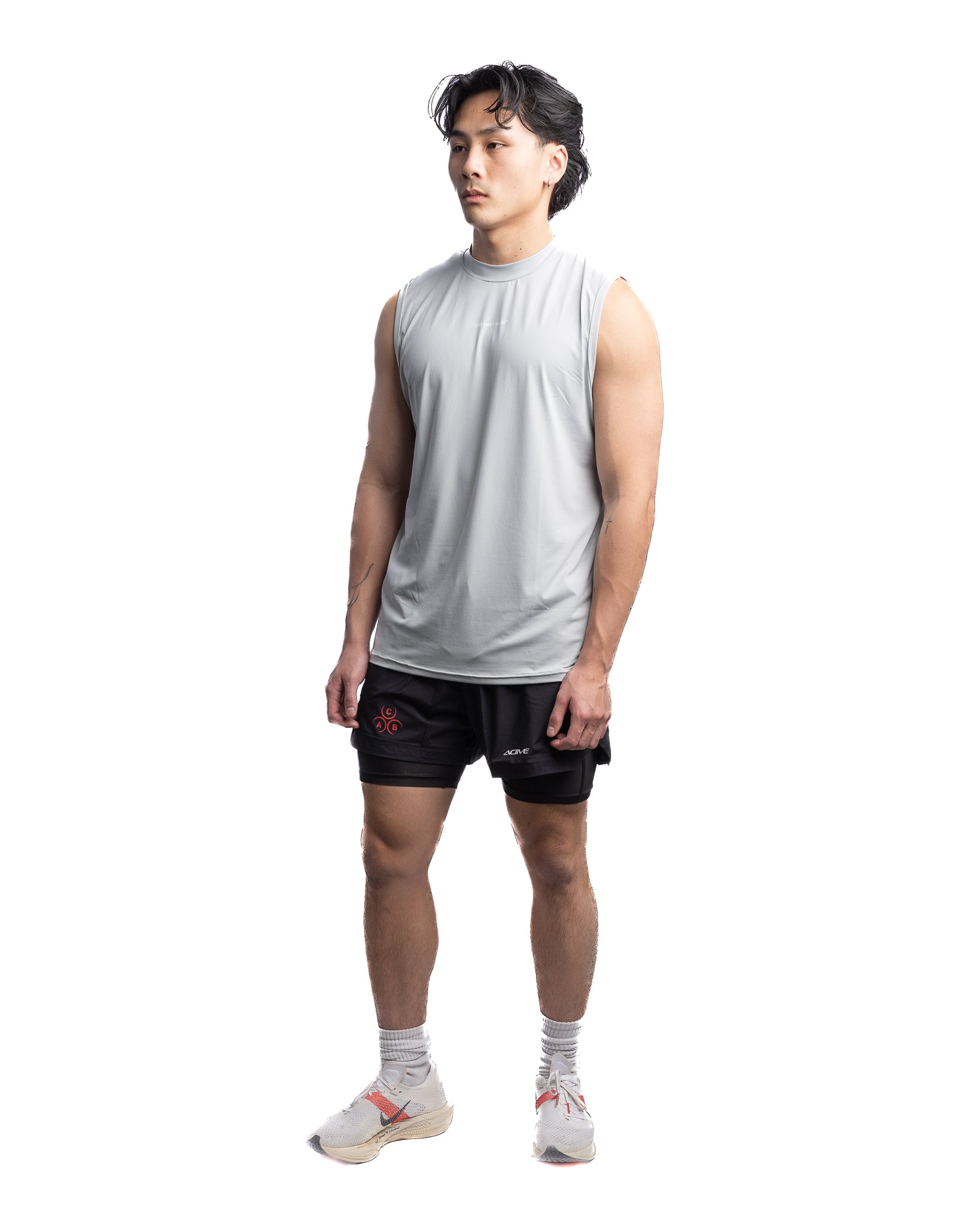 Cab Active Training Sleeveless Tee Grey