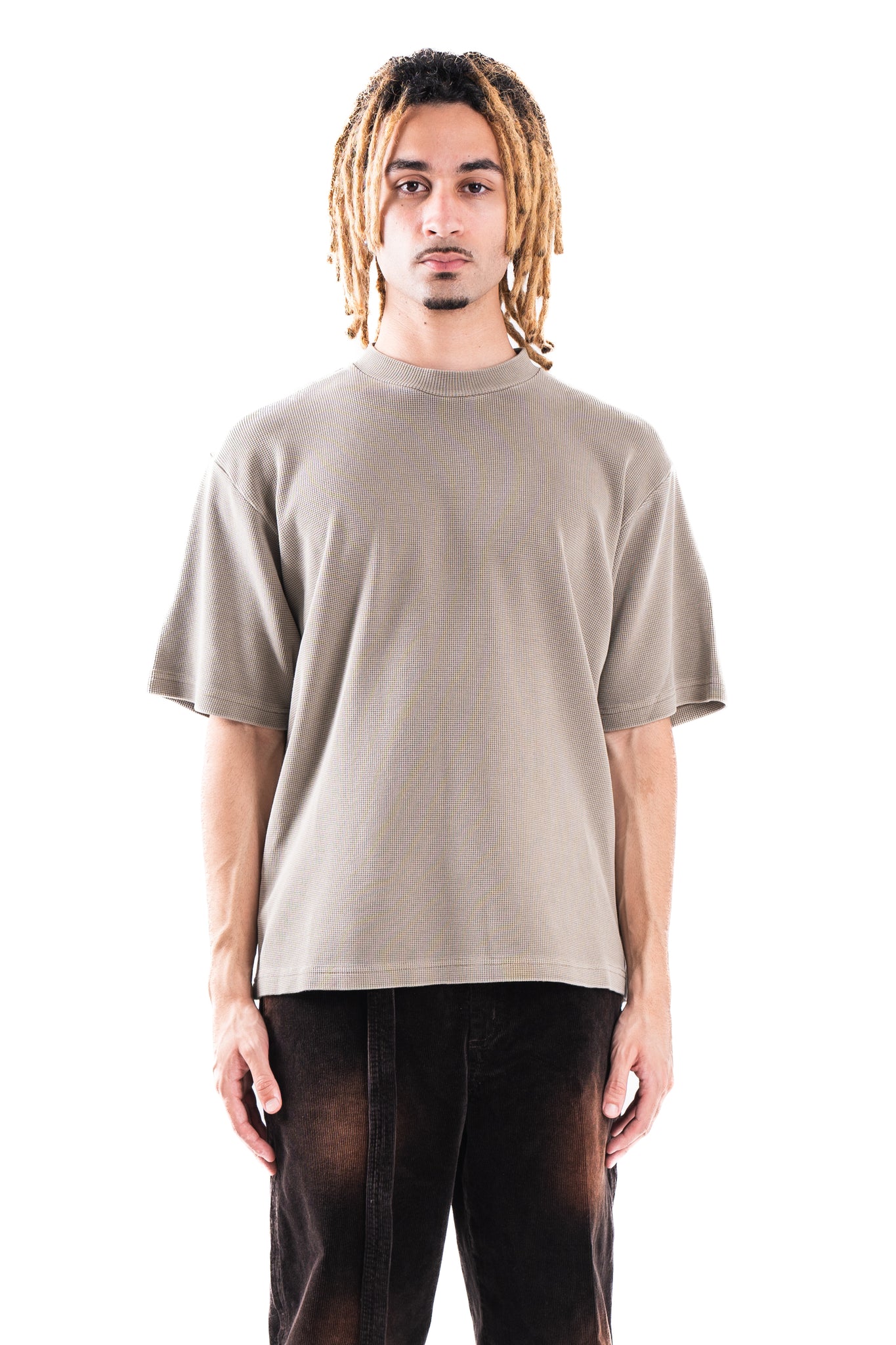 Beach Brains Waffle Boxy Tee Desert