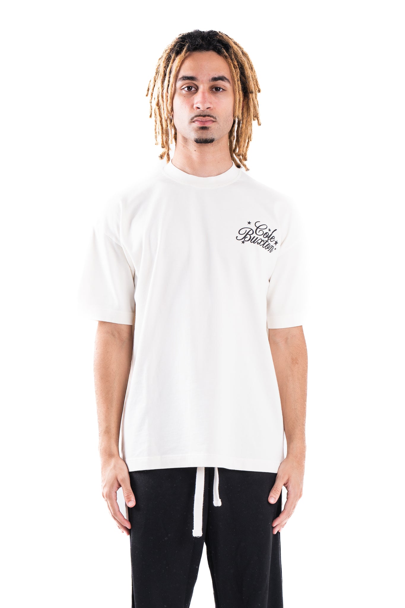 Cole Buxton Stars Serif Tee Vintage White