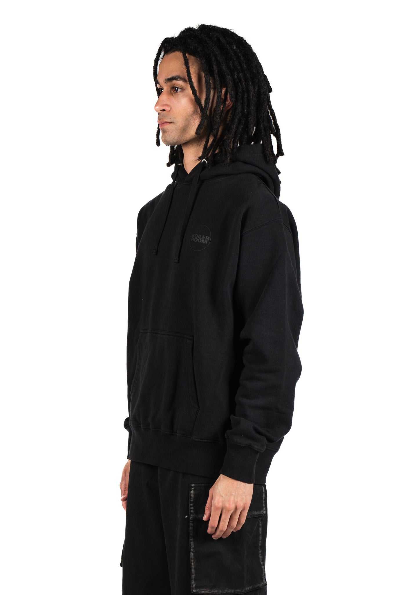 Boiler Room Core Hoodie Washed Black