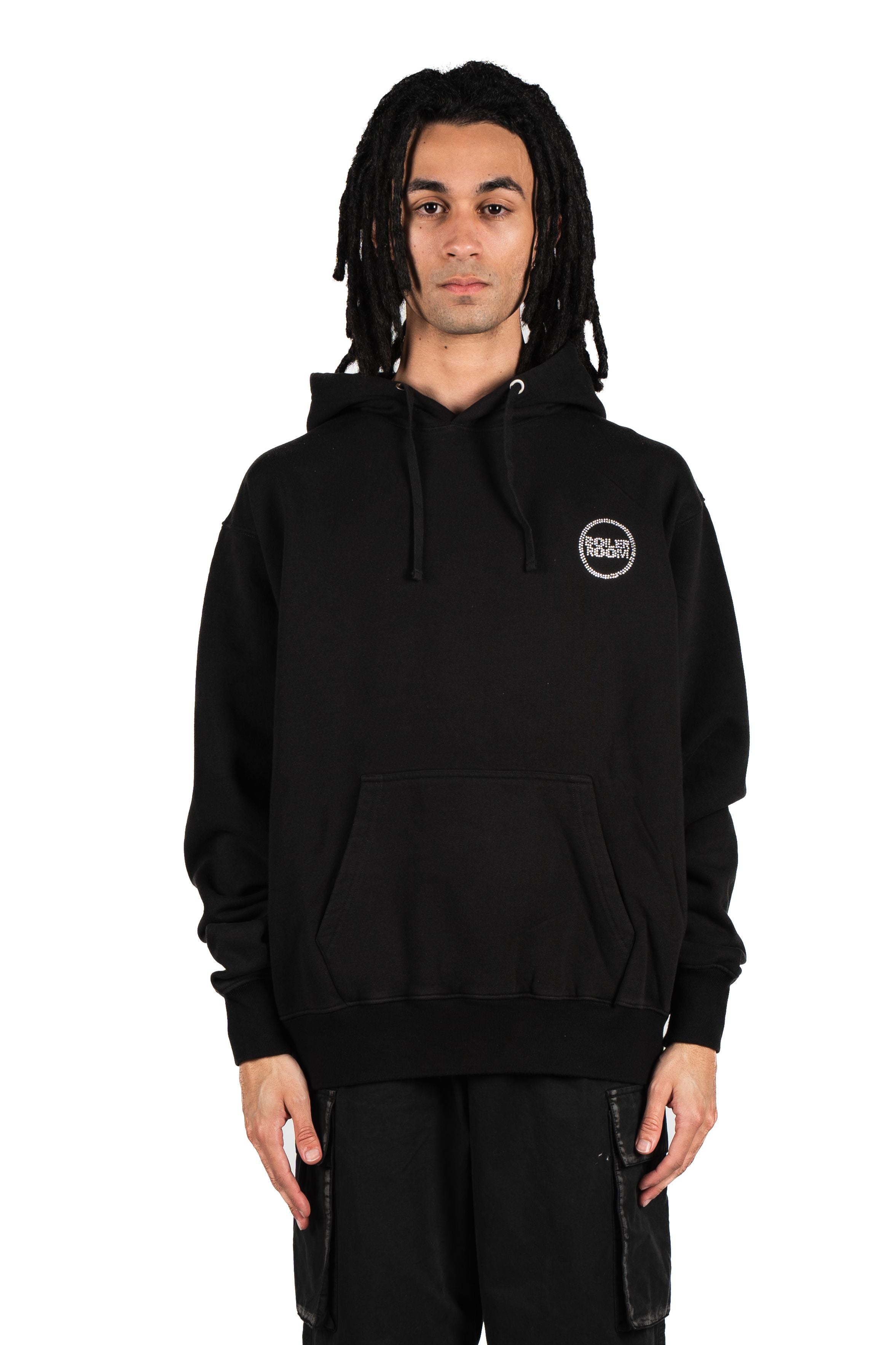 Boiler Room Diamante Logo Hoodie Black – Cabinet Noir