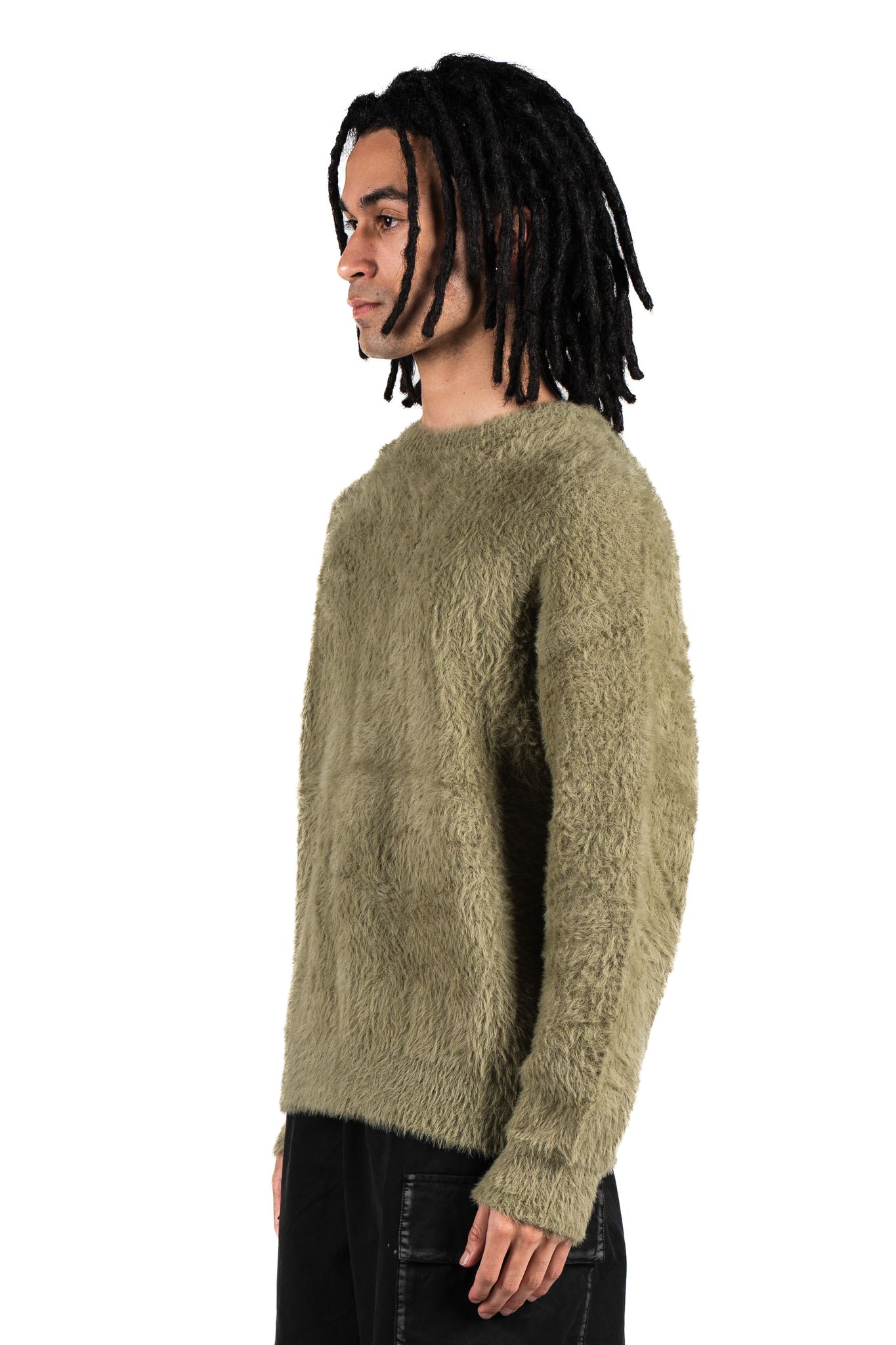 Boiler Room Shaggy Knitwear Khaki