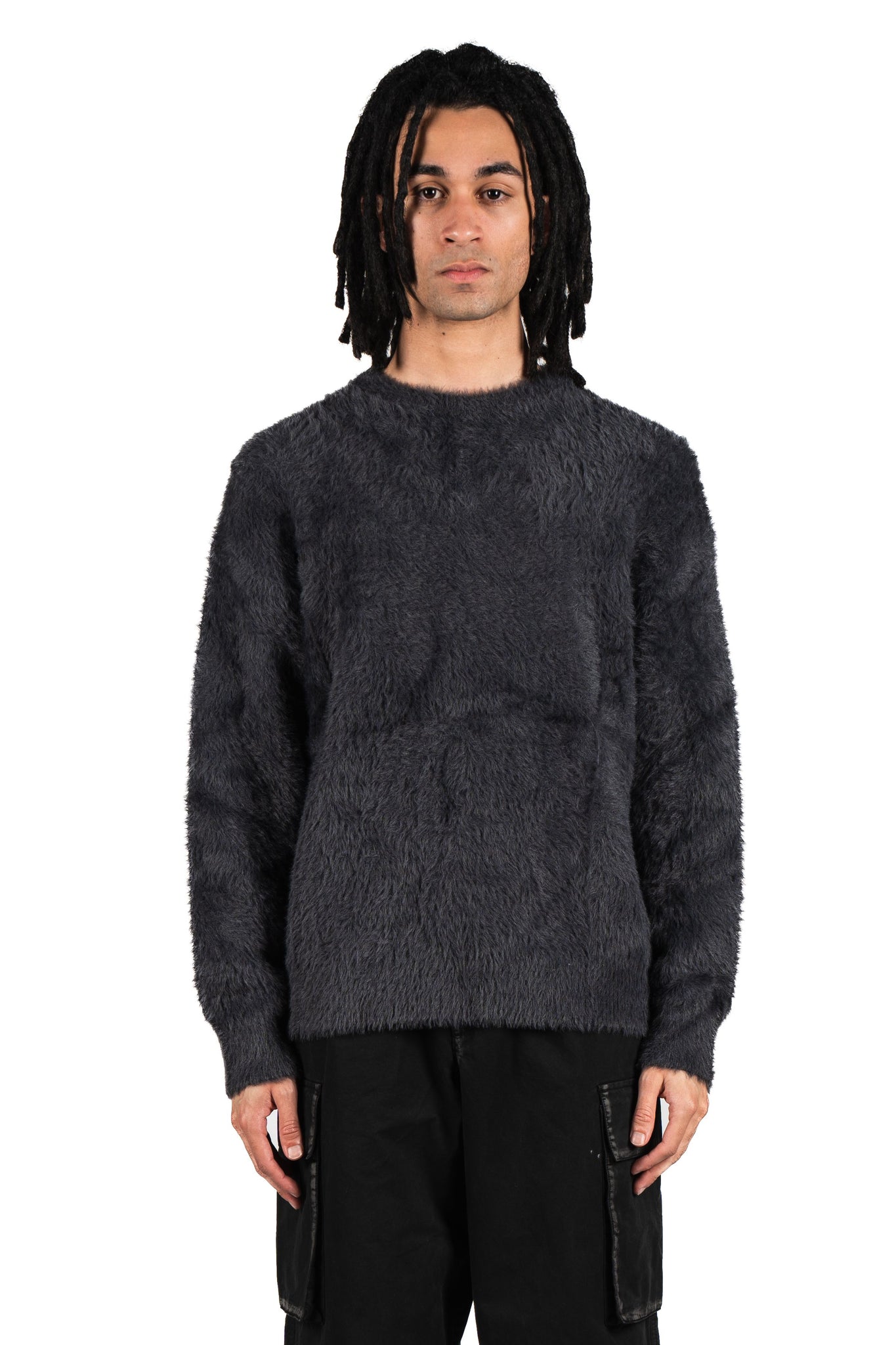 Boiler Room Shaggy Knitwear Black