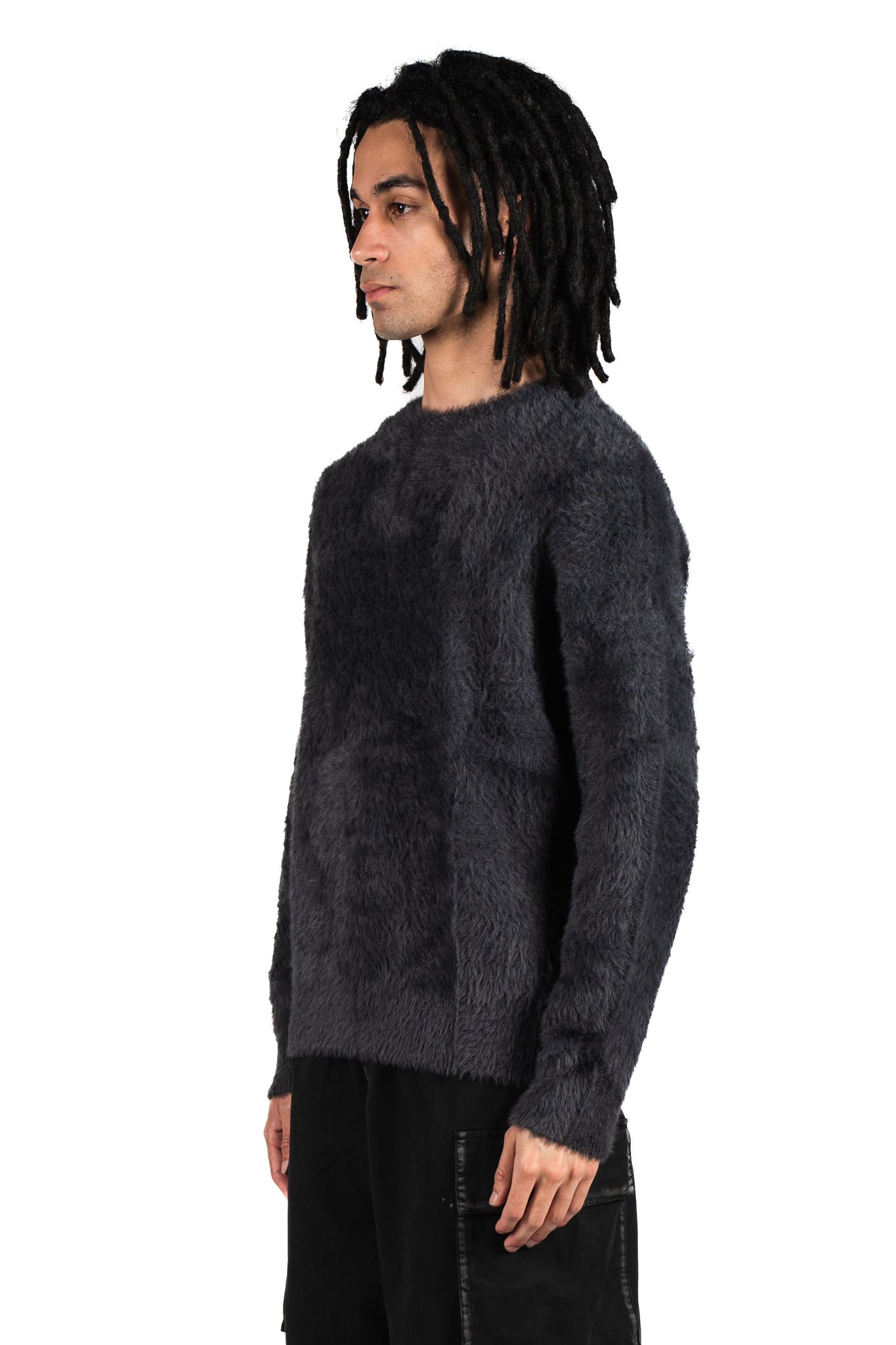 Boiler Room Shaggy Knitwear Black