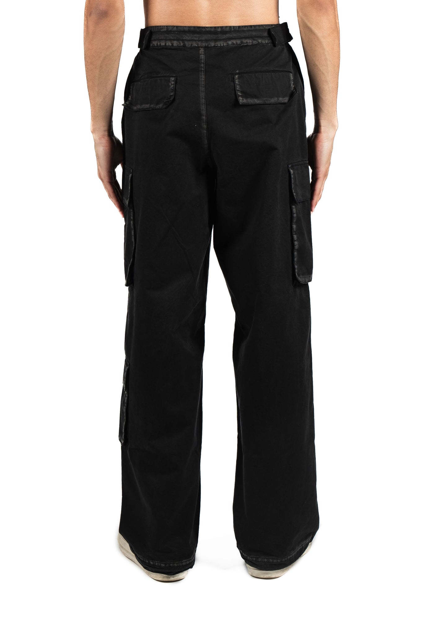 Boiler Room Worn Seam Cargo Pants Black