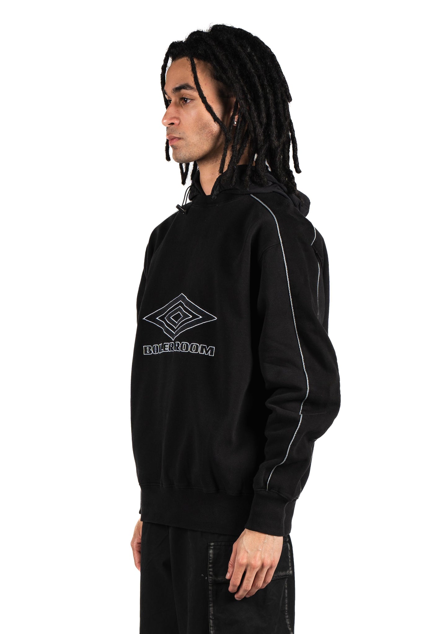 Boiler Room x Umbro Layered Hoodie Black