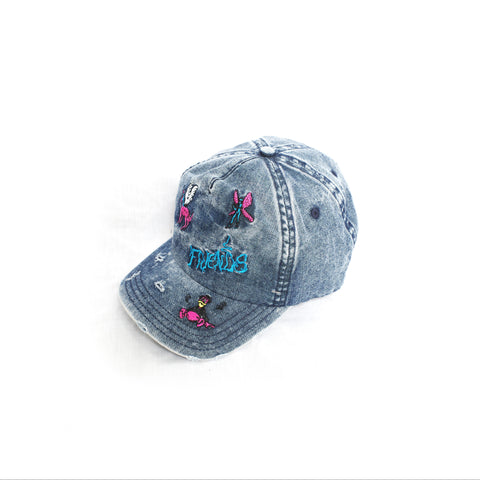 Jungles Jungles Friends Distressed Denim Cap