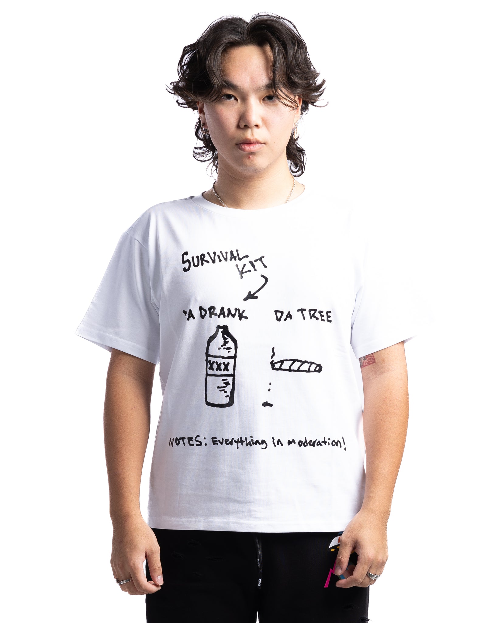 MOTR Survival Kit Classic Cropped Tee Off White
