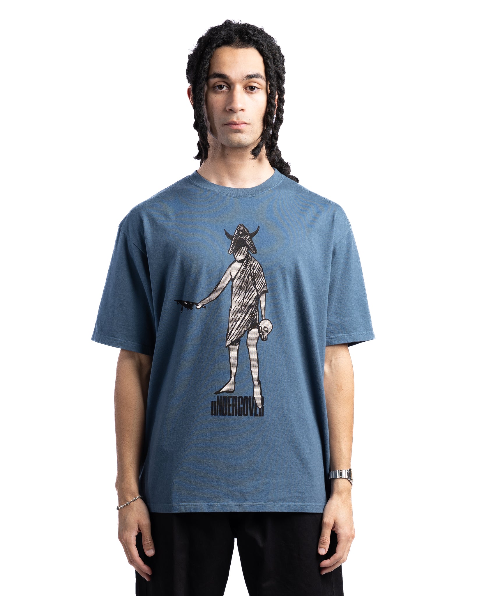 Undercover UC2C3808 Graphic Tee Grey Blue
