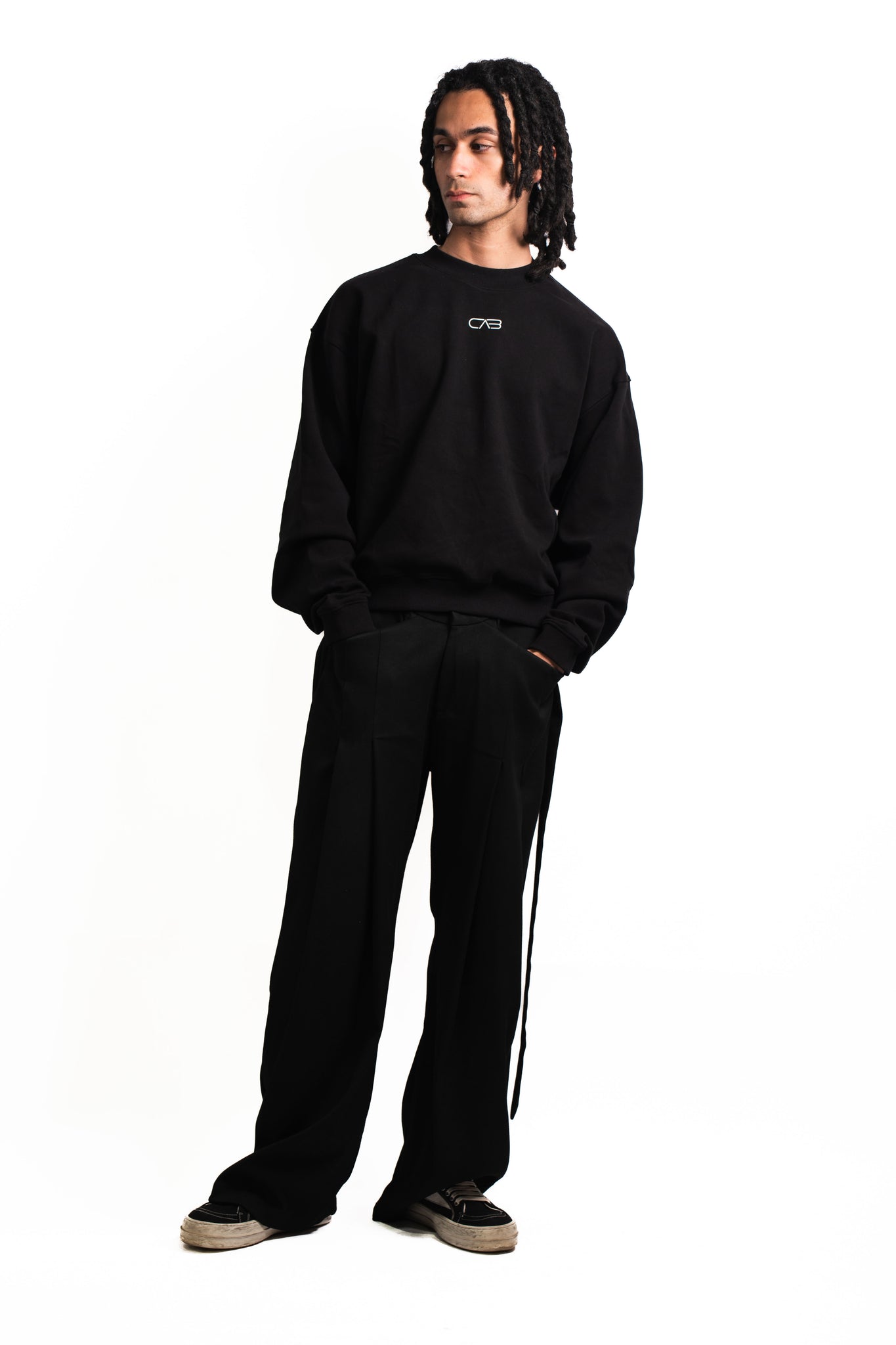 Cab Active Multi Logo Pump Cover Crewneck Black