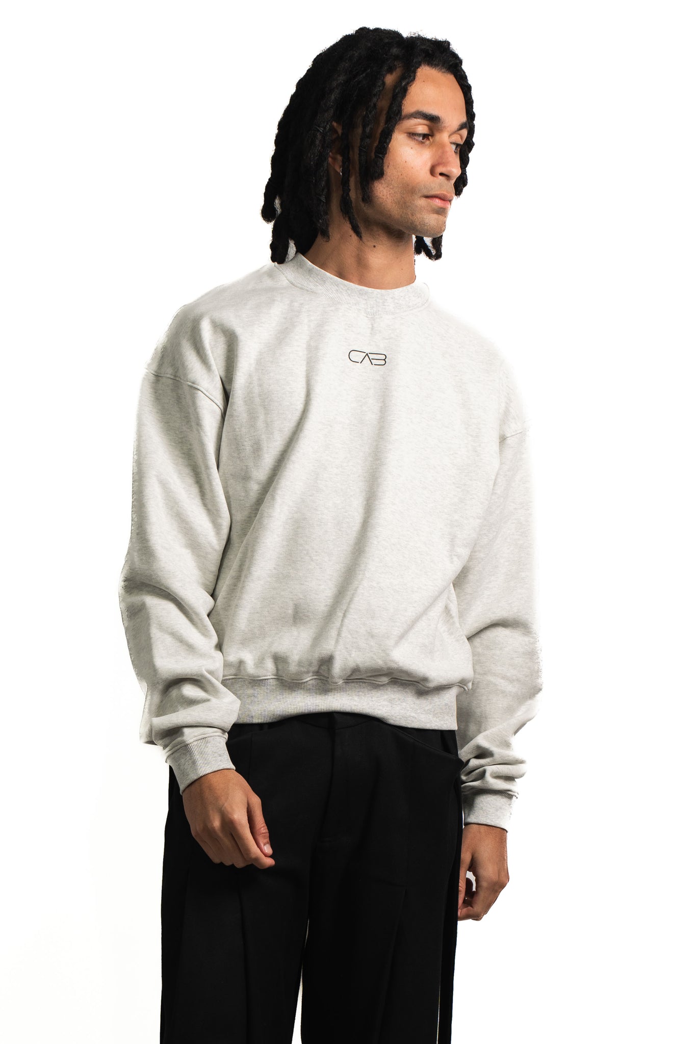 Cab Active Multi Logo Pump Cover Crewneck Marle Grey