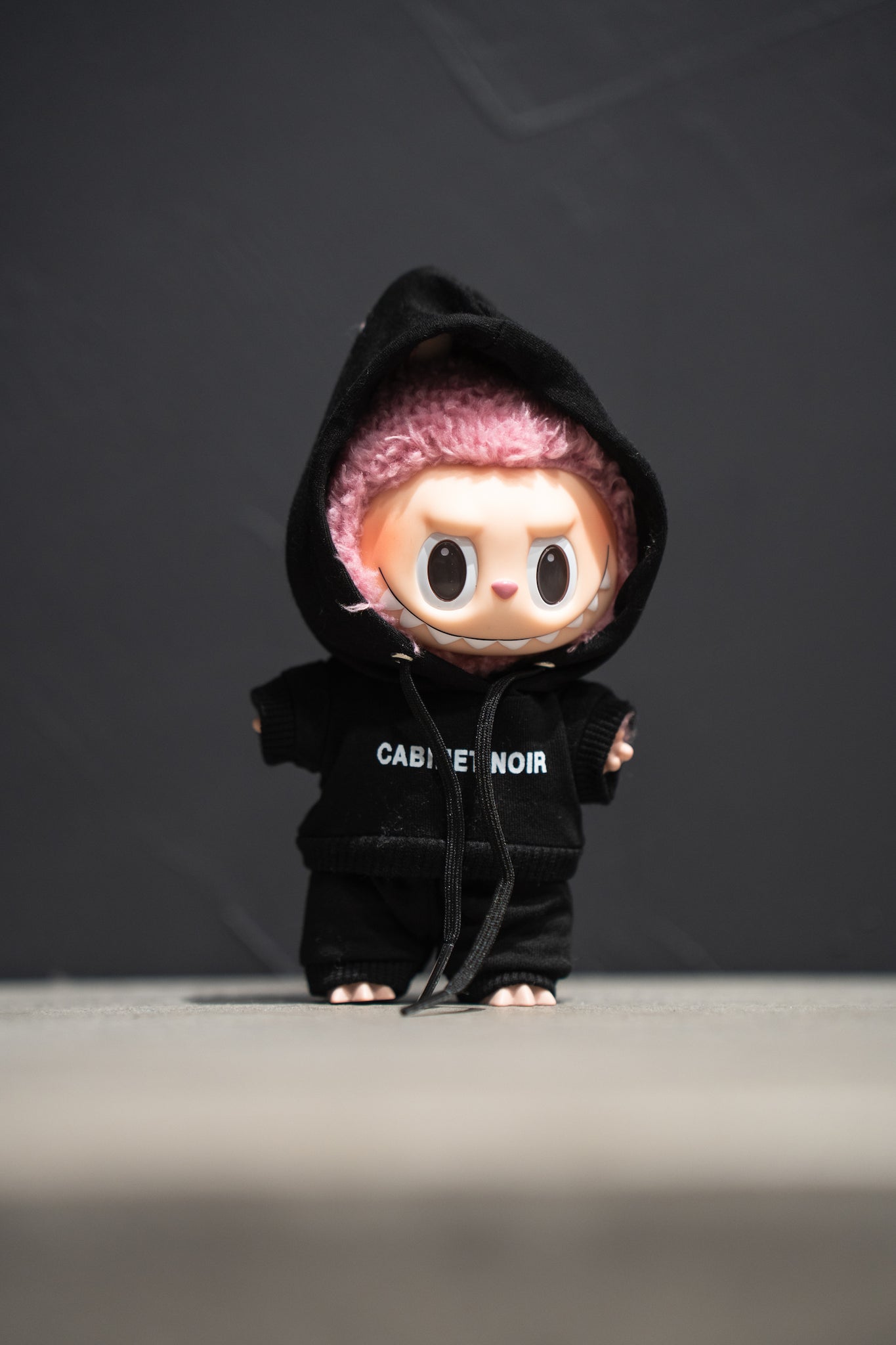 Cabinet Noir Labubu Hoodie Tracksuit Set Black
