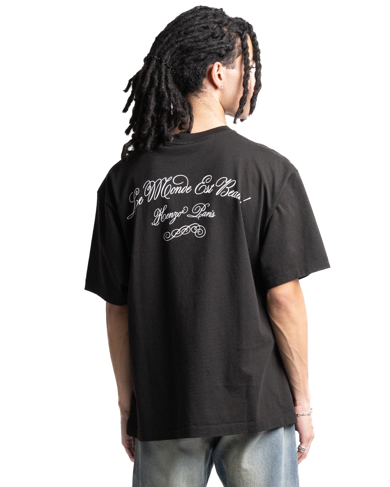Kenzo Tiger Patch Oversized Tee Black