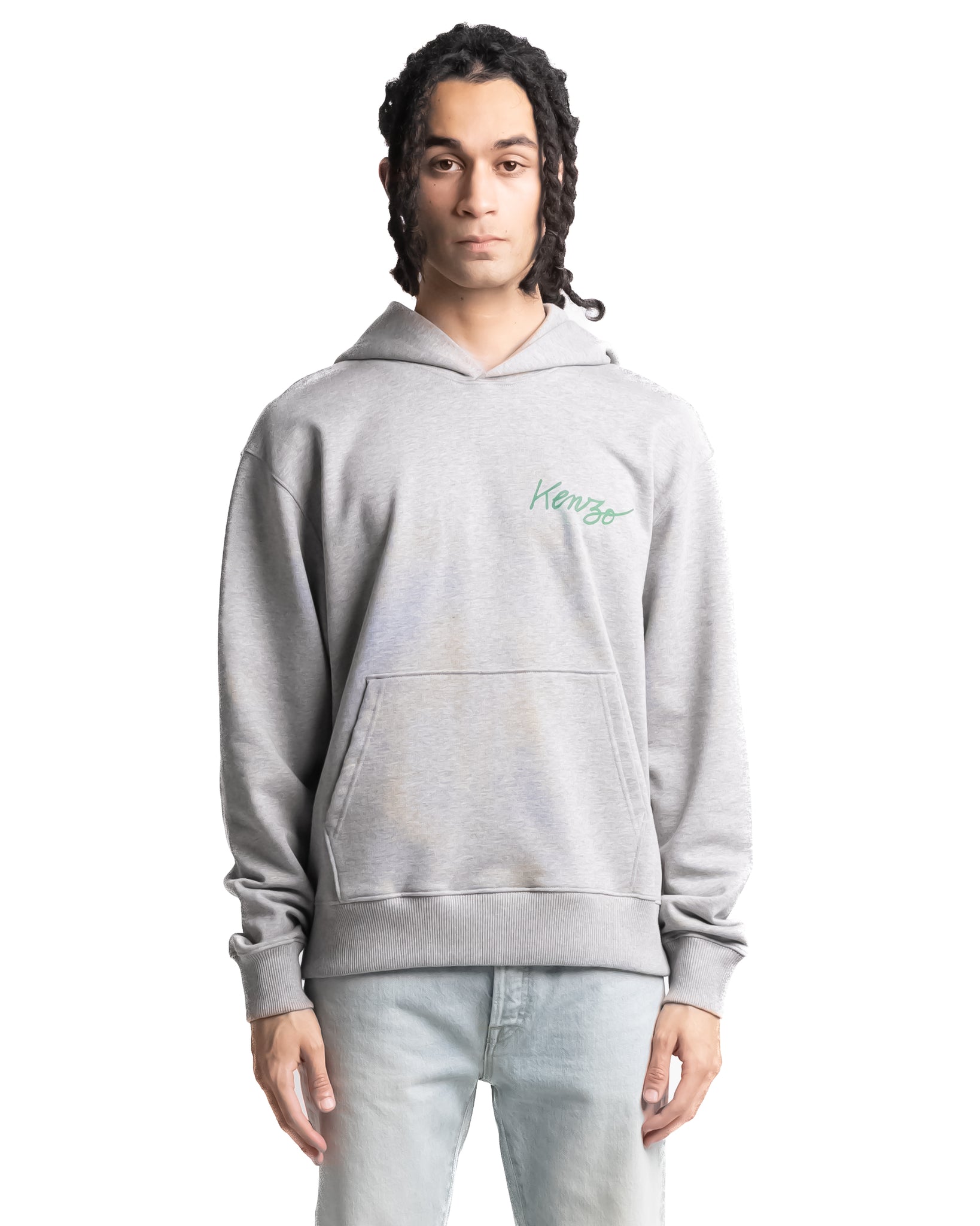 Kenzo With Love Classic Oversized Hoodie Pearl Grey