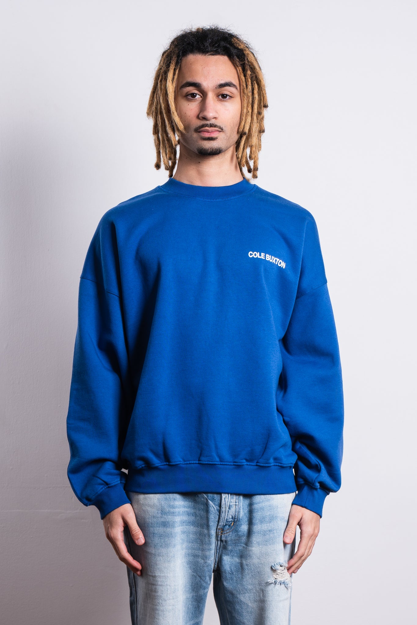 Cole Buxton Sportswear Crewneck Cobalt Blue