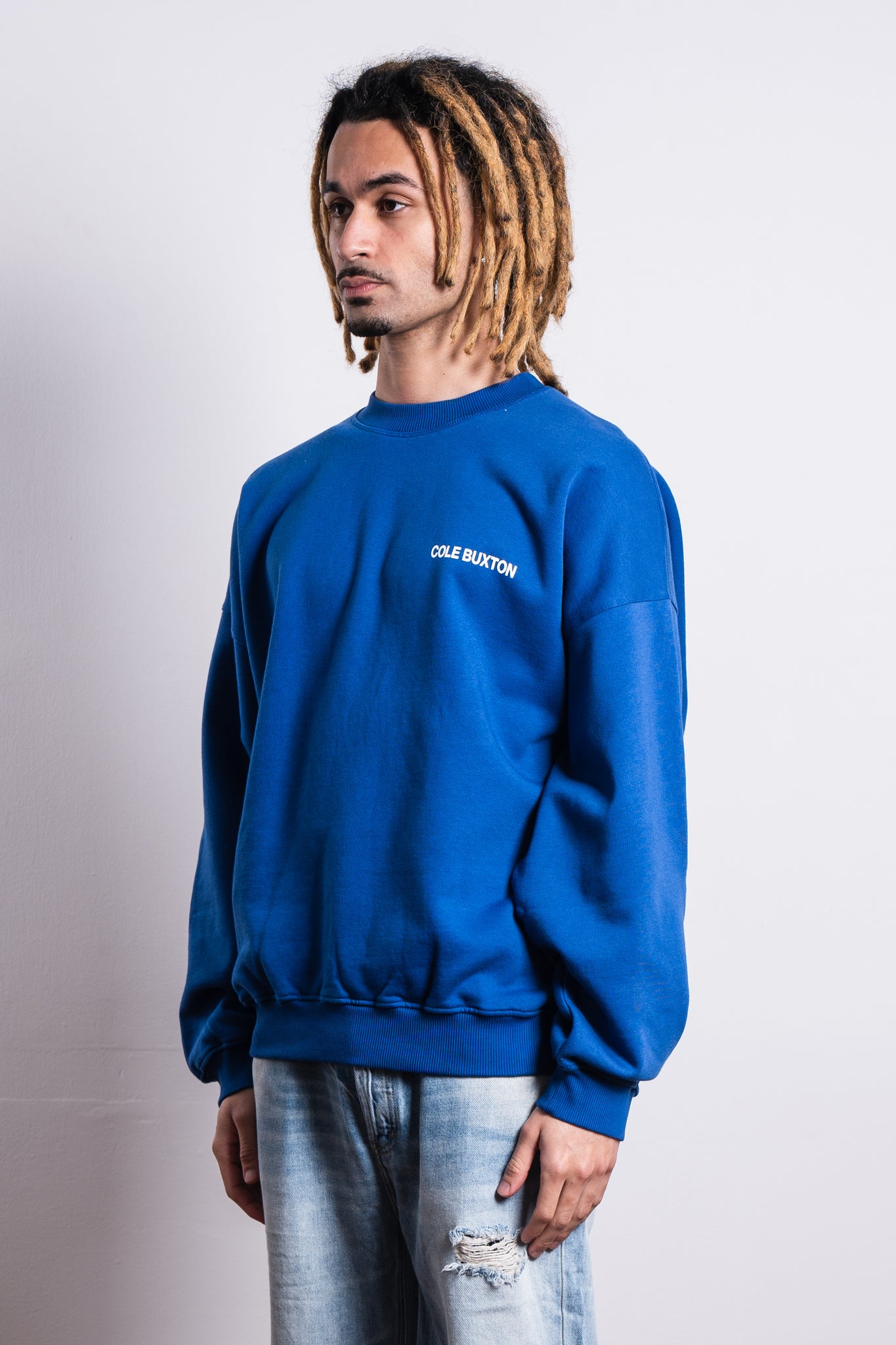 Cole Buxton Sportswear Crewneck Cobalt Blue