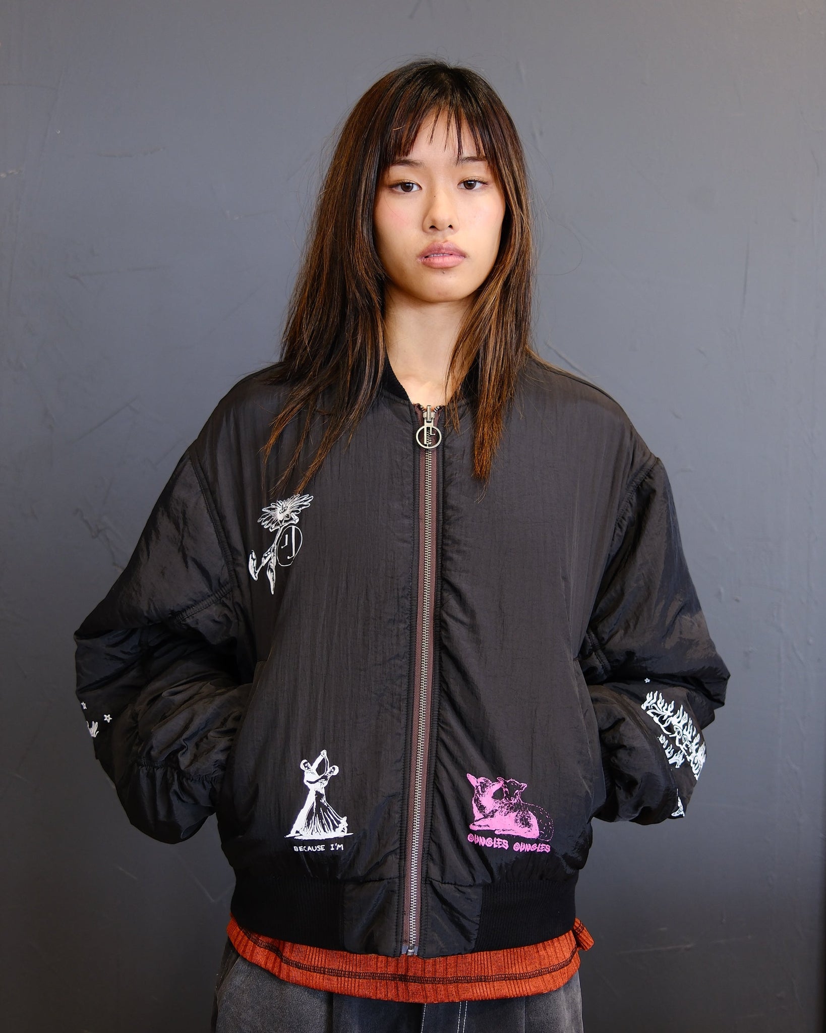 Jungles Jungles Already In Heaven Reversible Bomber Black