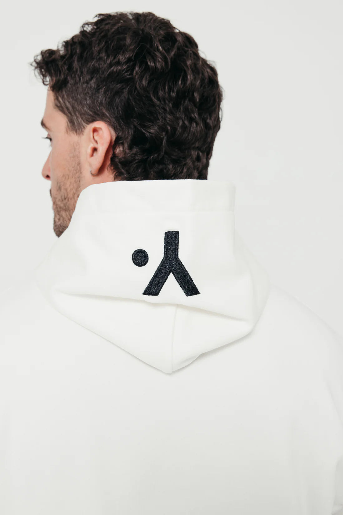 UNNECESSARY Logo Hoodie Bone White