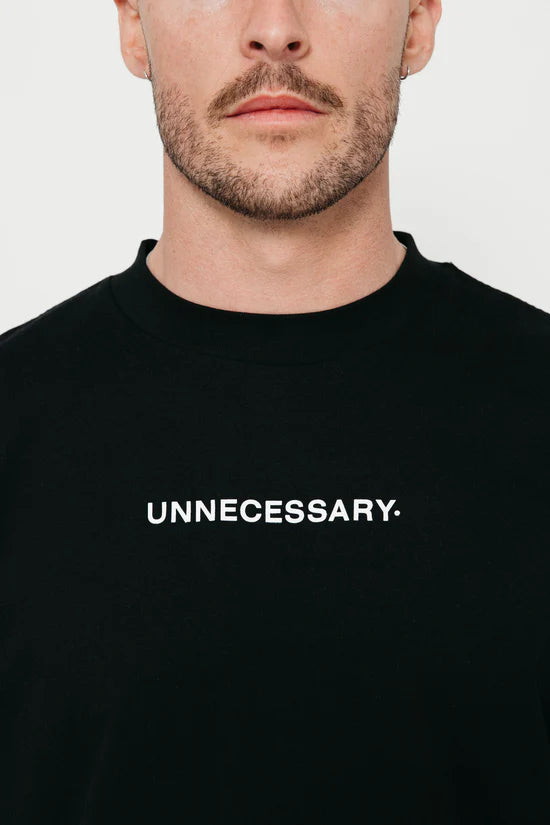 UNNECESSARY Logo Tee Black