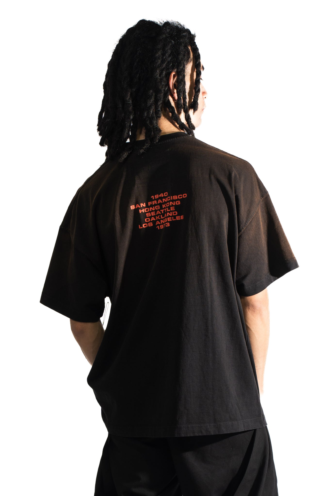 D-R-G-N Origins Bleached Tee Bleached Black