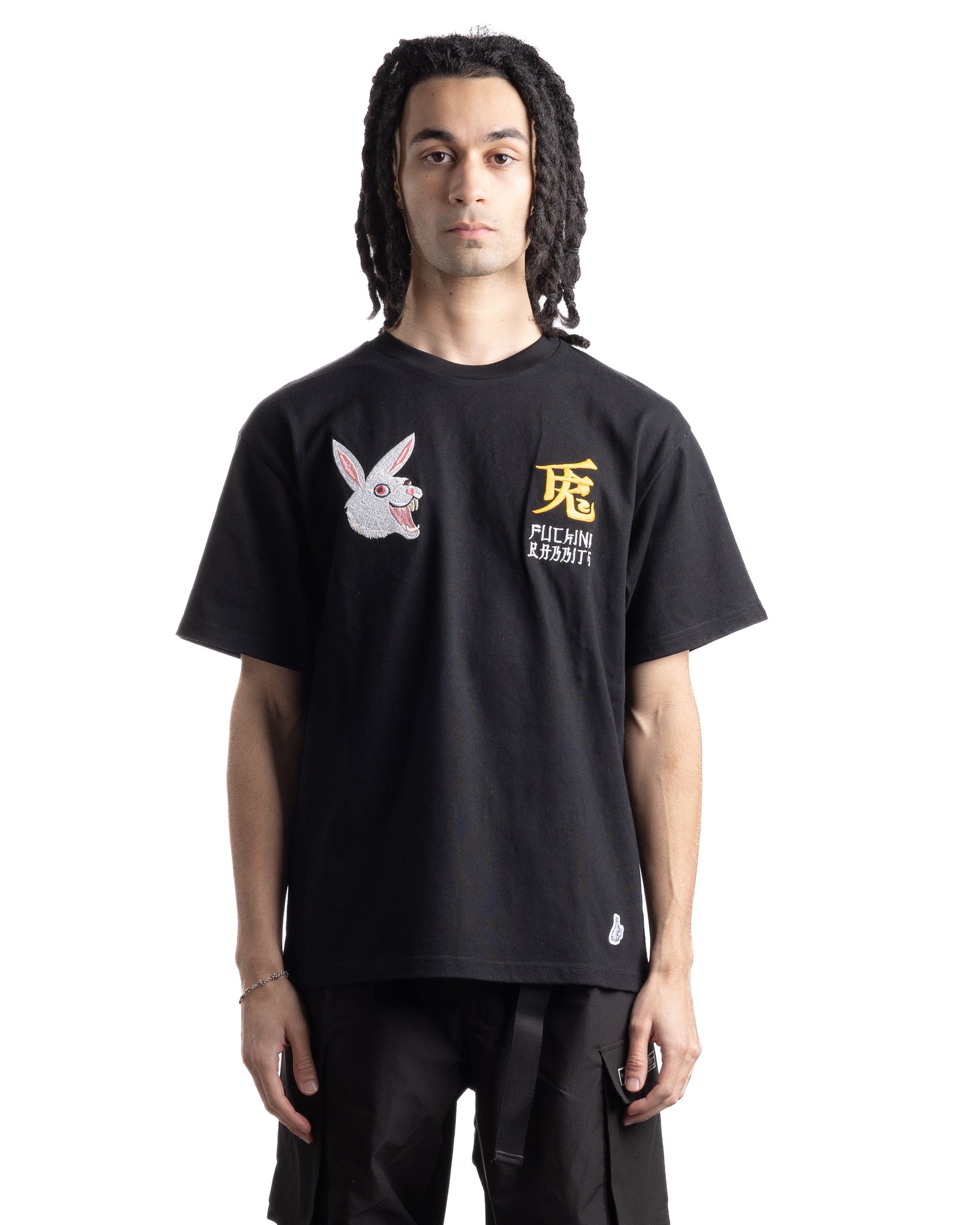 Fxxking Rabbits TOKYO Embroidery Souvenir T-shirt Black