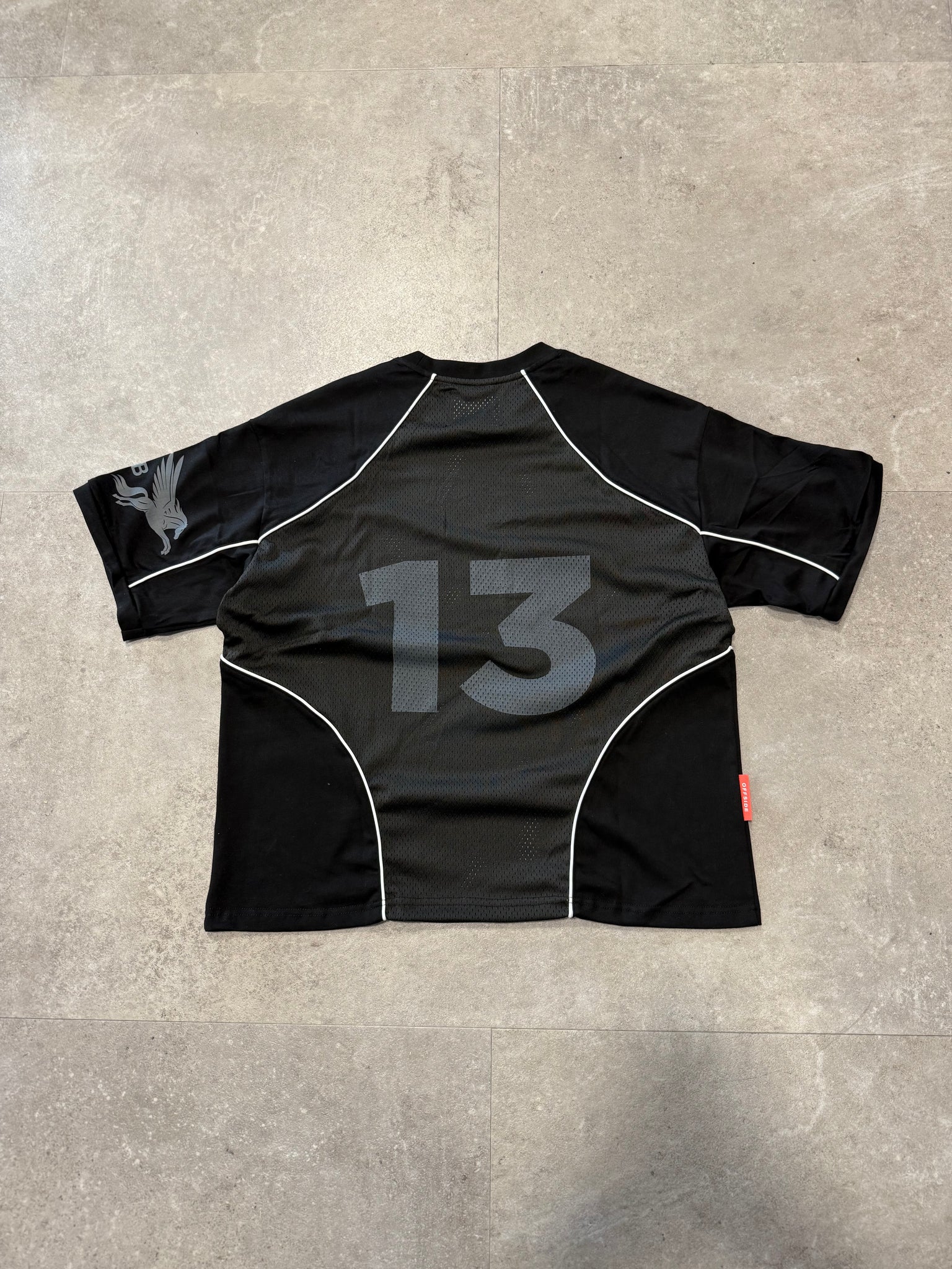 Cabinet Noir Offside Panelled Jersey Tee Black