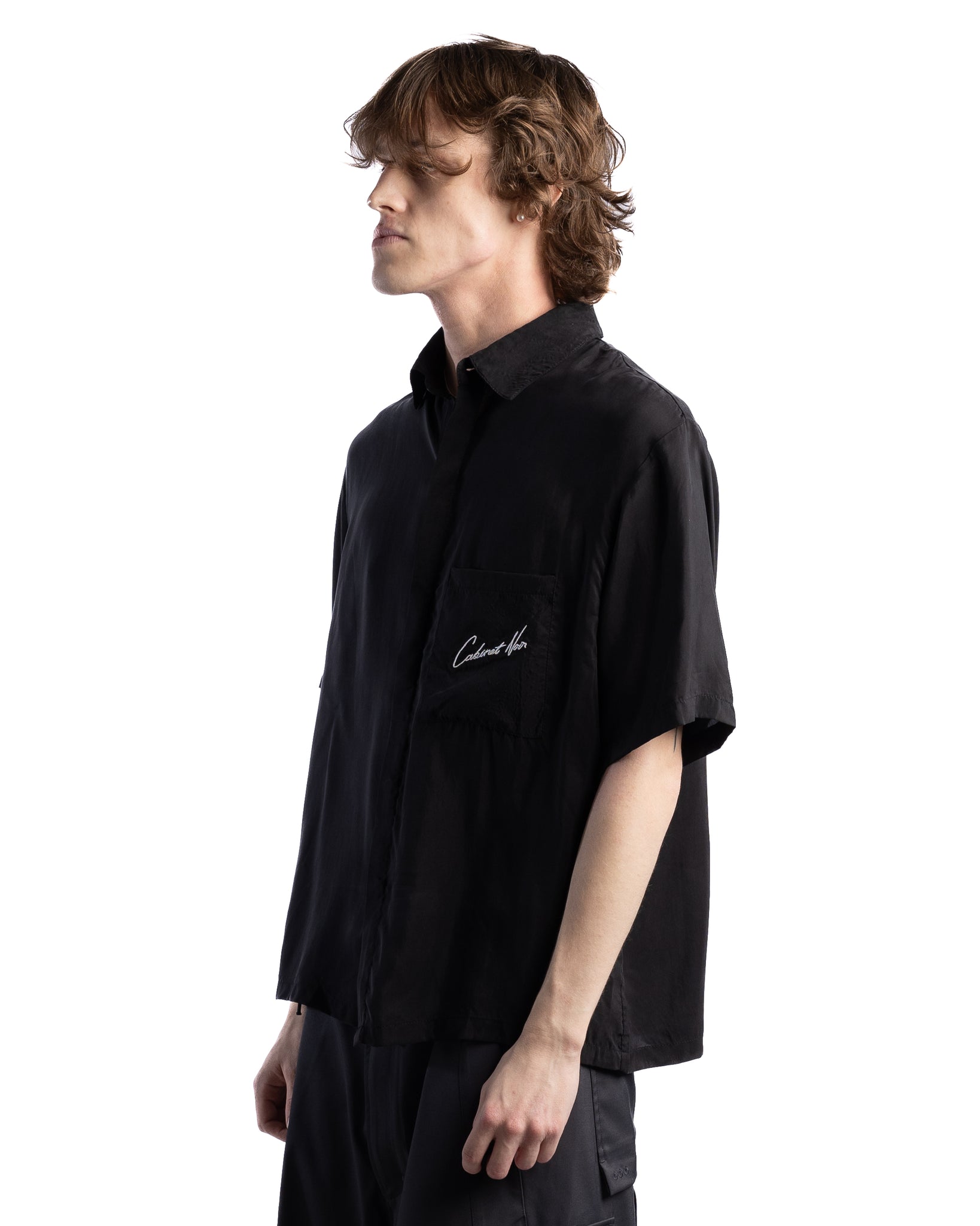 Cabinet Noir Script Logo Shirt Black