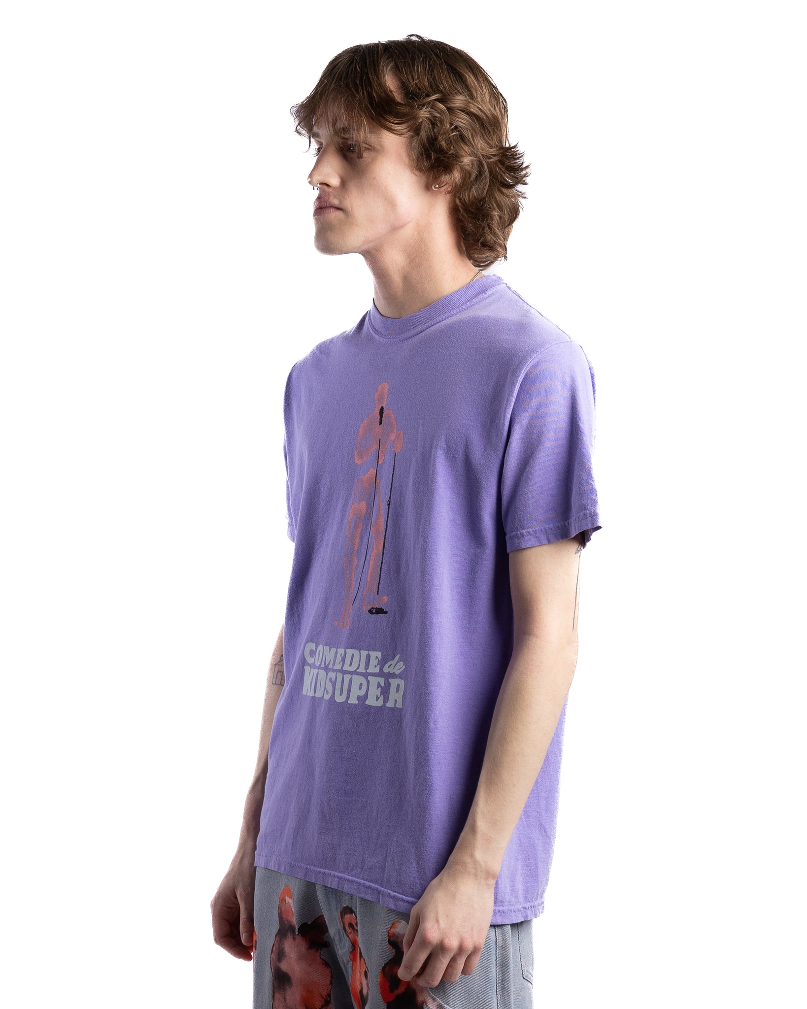 KidSuper Stand Up Painted Man Tee Lilac