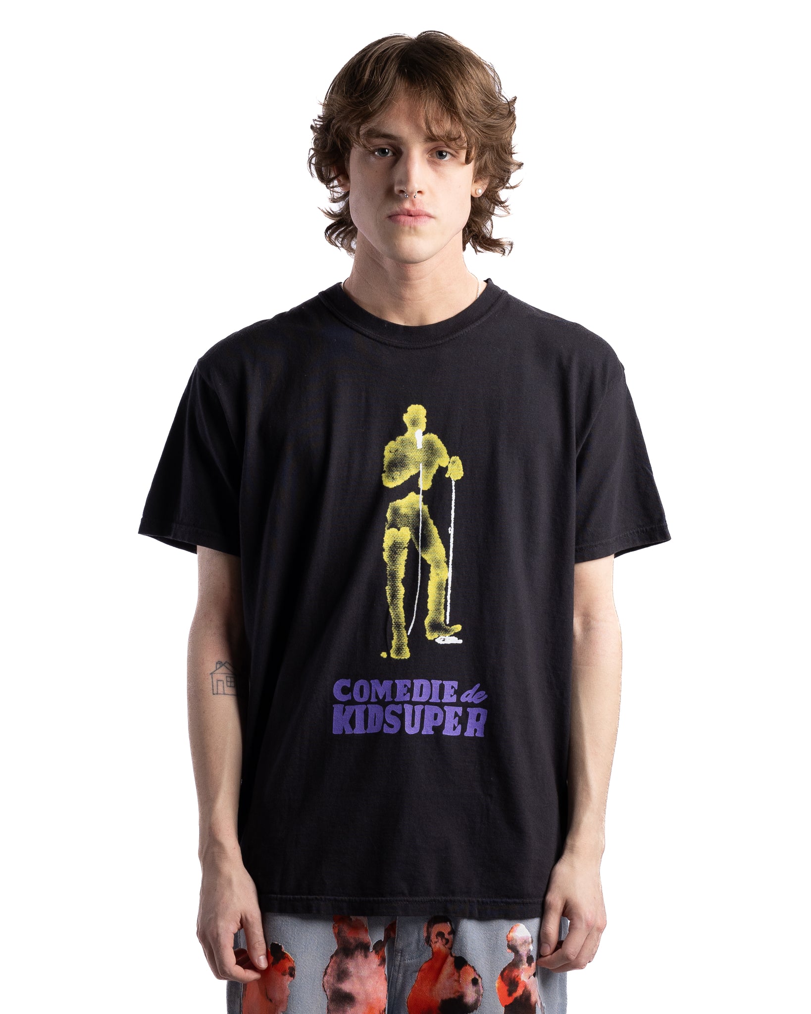 KidSuper Stand Up Painted Man Tee Black