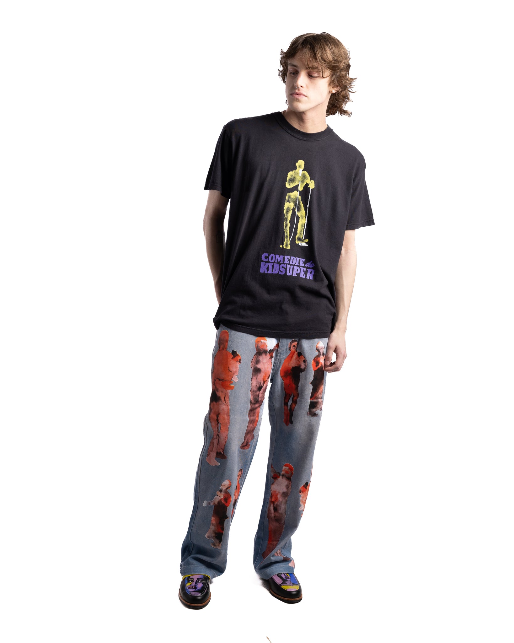 KidSuper Stand Up Painted Man Tee Black