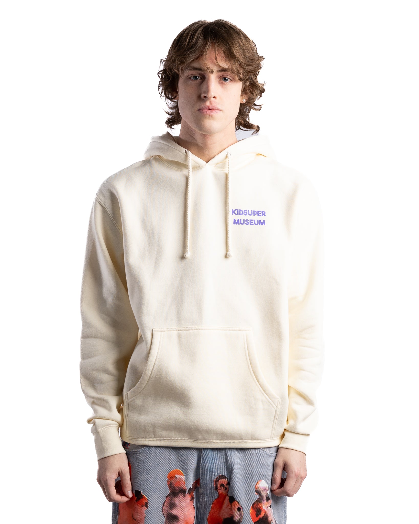 KidSuper Museum Hoodie Cream