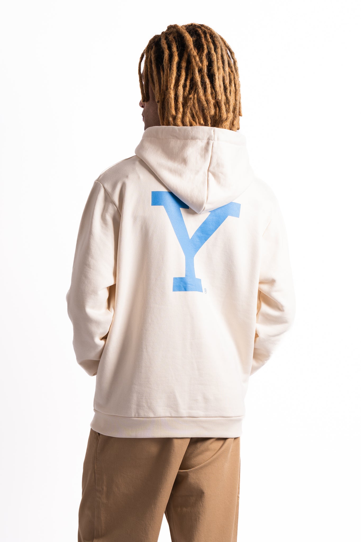 Les Deux x Yale Y Zipper Hoodie Light Ivory