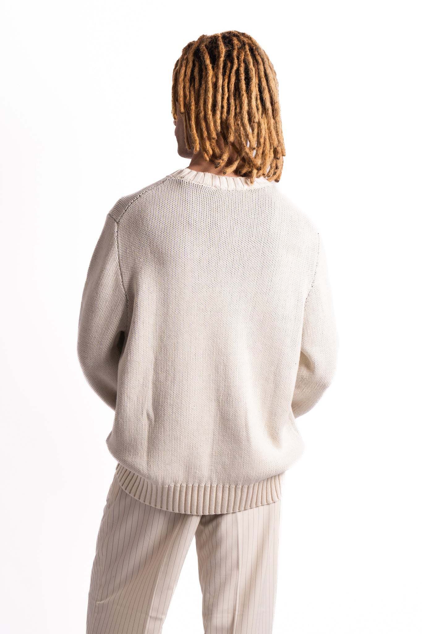 Les Deux x Yale Bulldog Cotton Knit Ivory