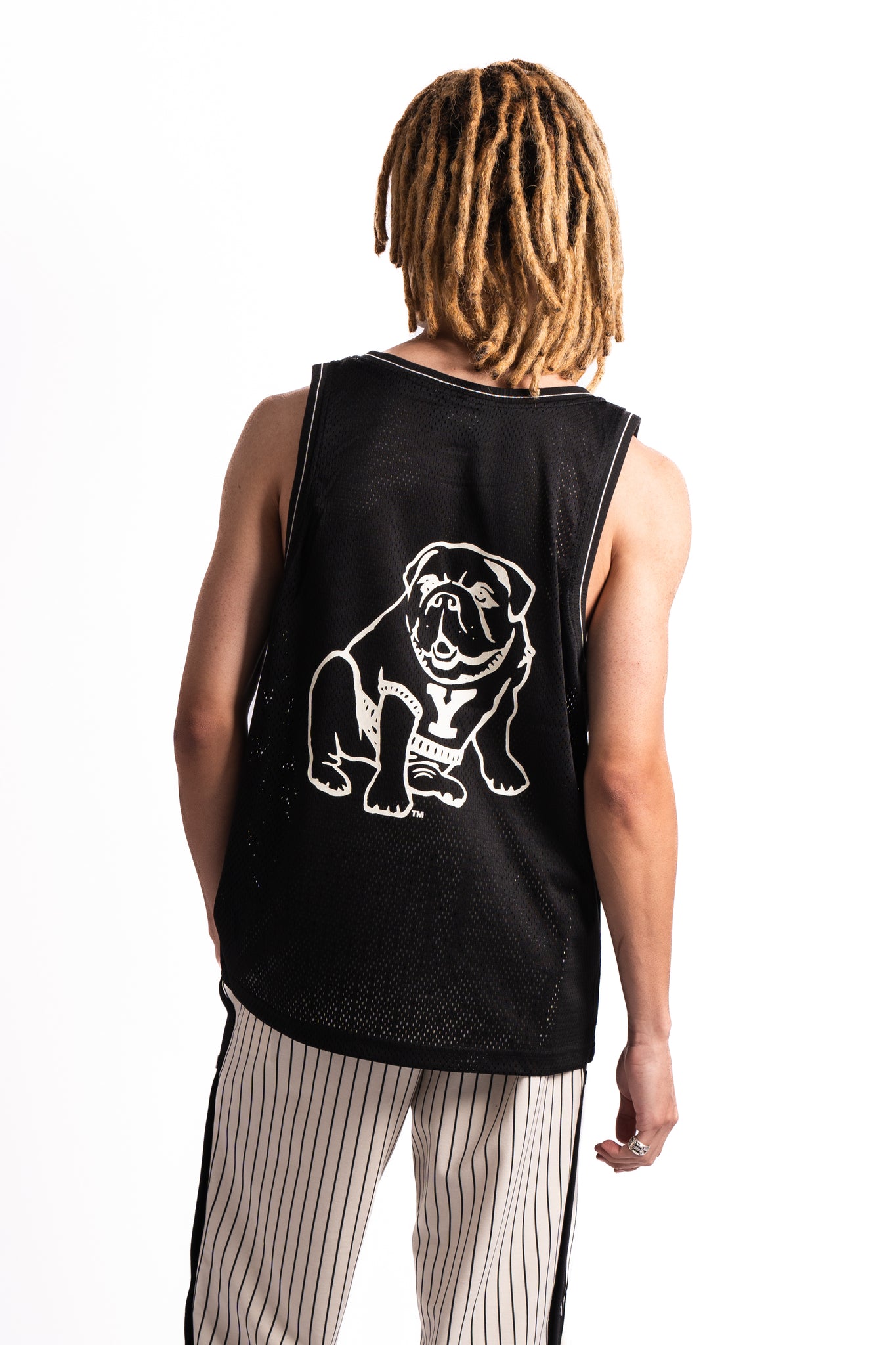 Les Deux x Yale Printed Mesh Tank Top Black