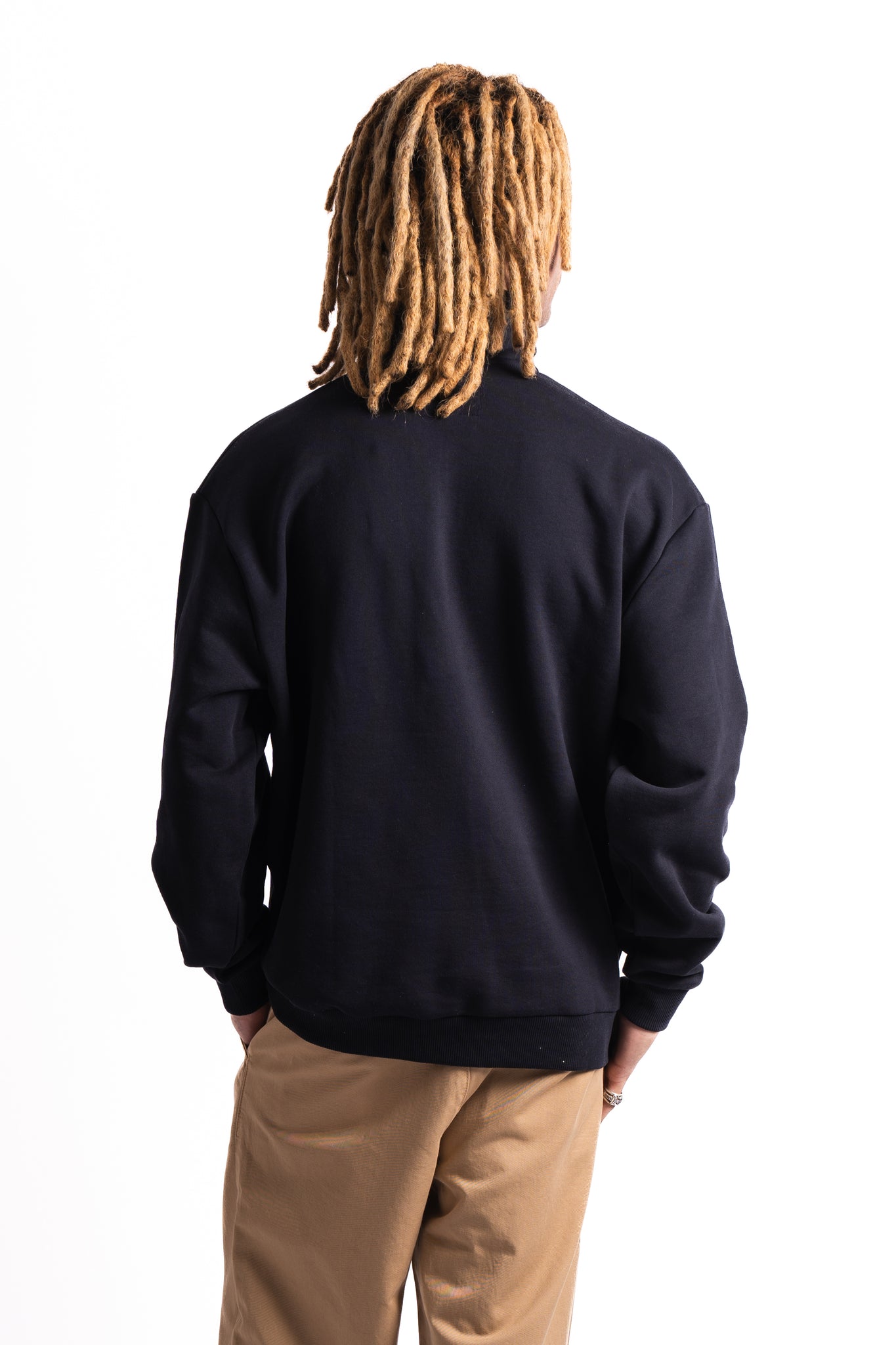 Les Deux x Yale Logo Half-Zip Sweatshirt Dark Navy