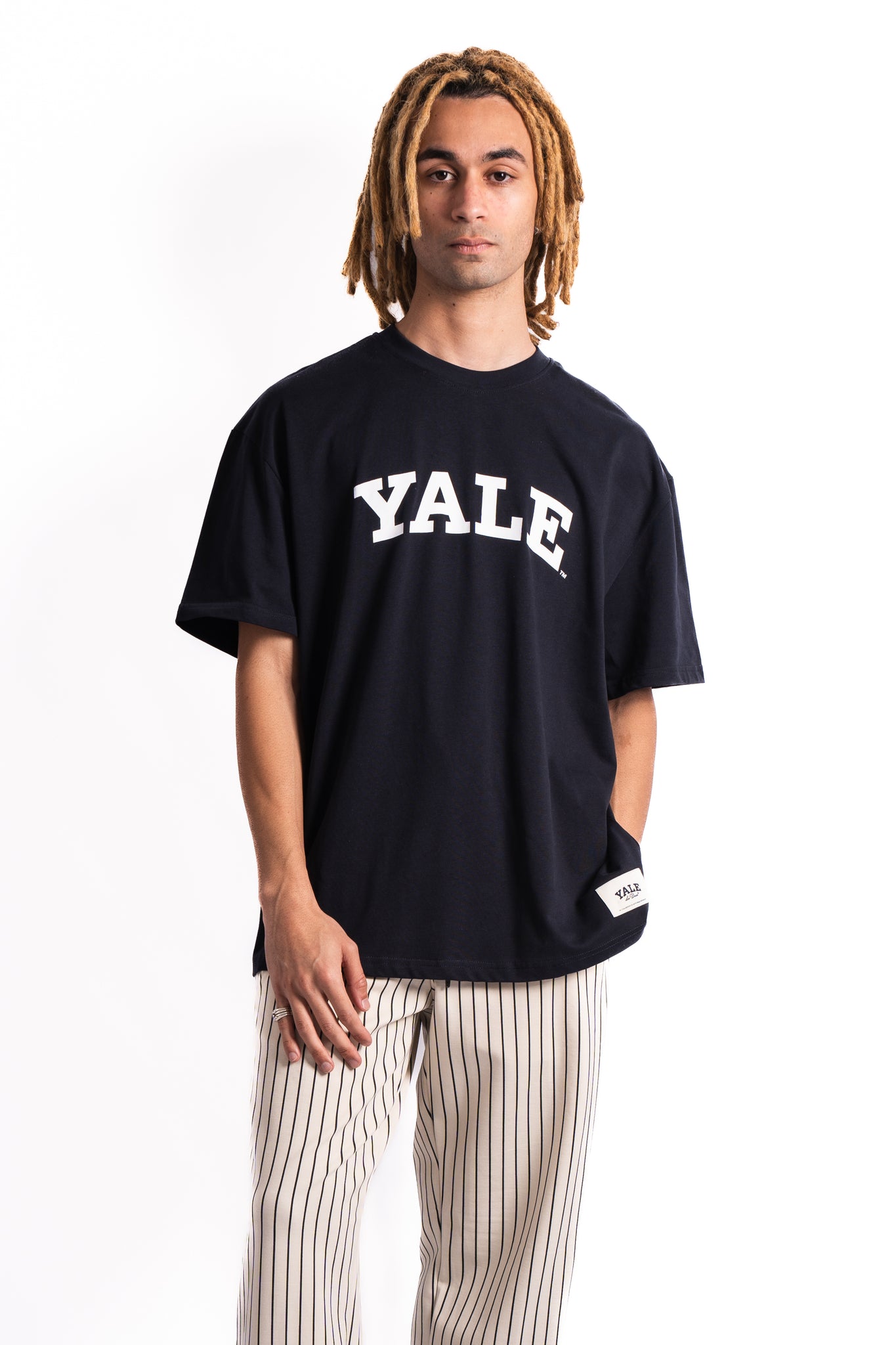 Les Deux x Yale Logo Tee Dark Navy